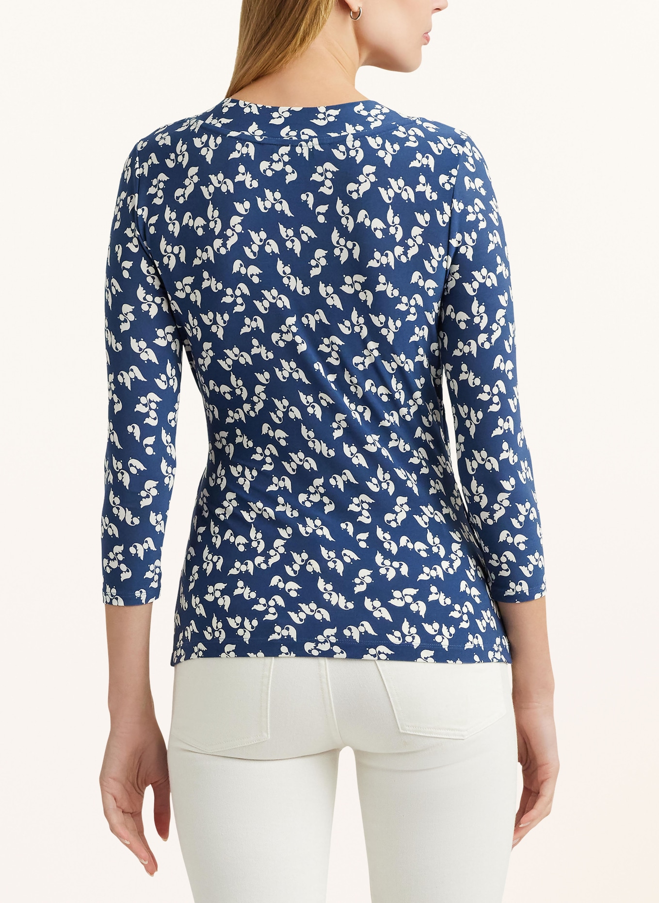 LAUREN RALPH LAUREN Wrap shirt with 3/4 sleeves, Color: BLUE/ WHITE (Image 3)