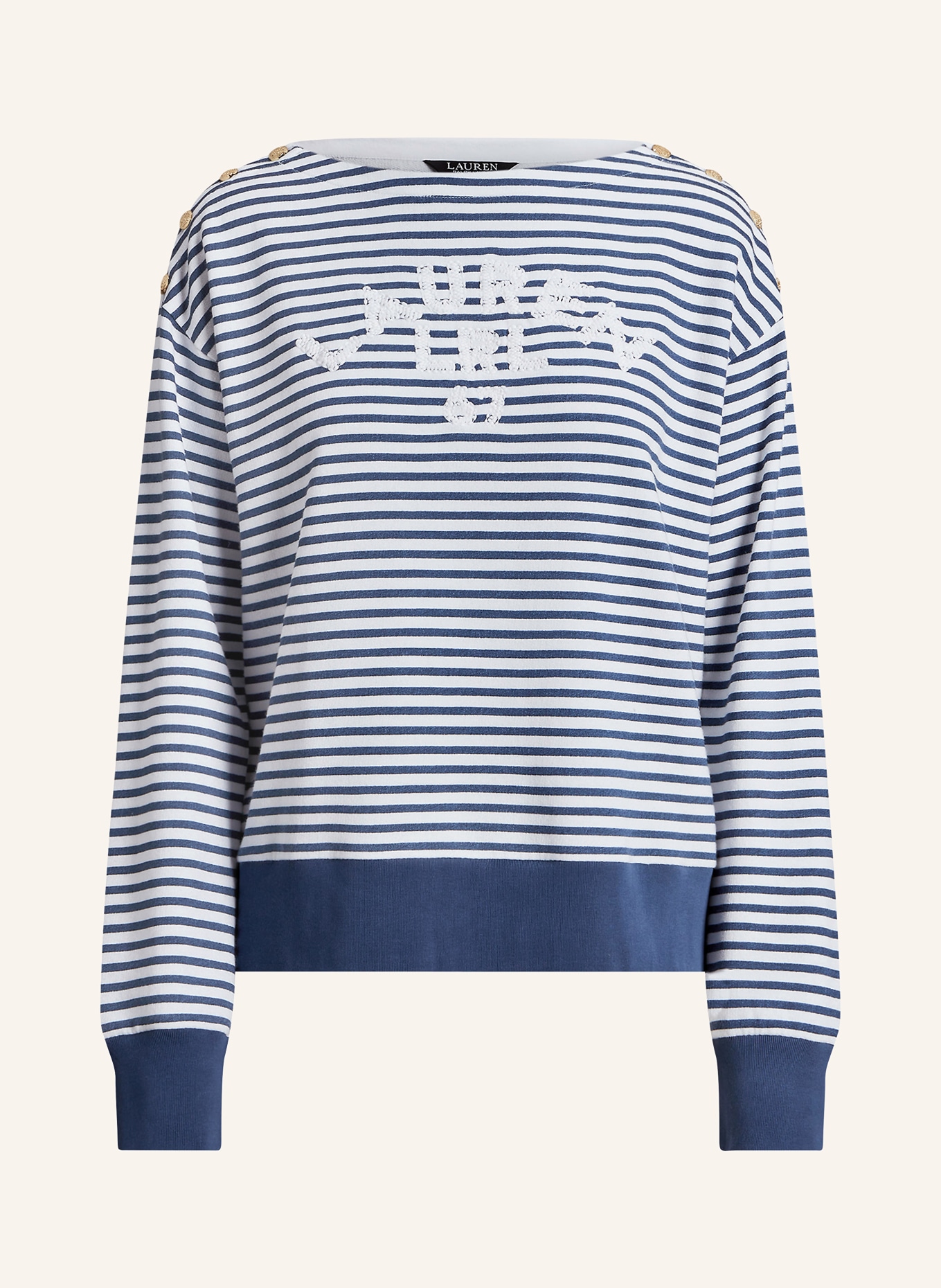 LAUREN RALPH LAUREN Sweatshirt, Color: BLUE/ WHITE (Image 1)