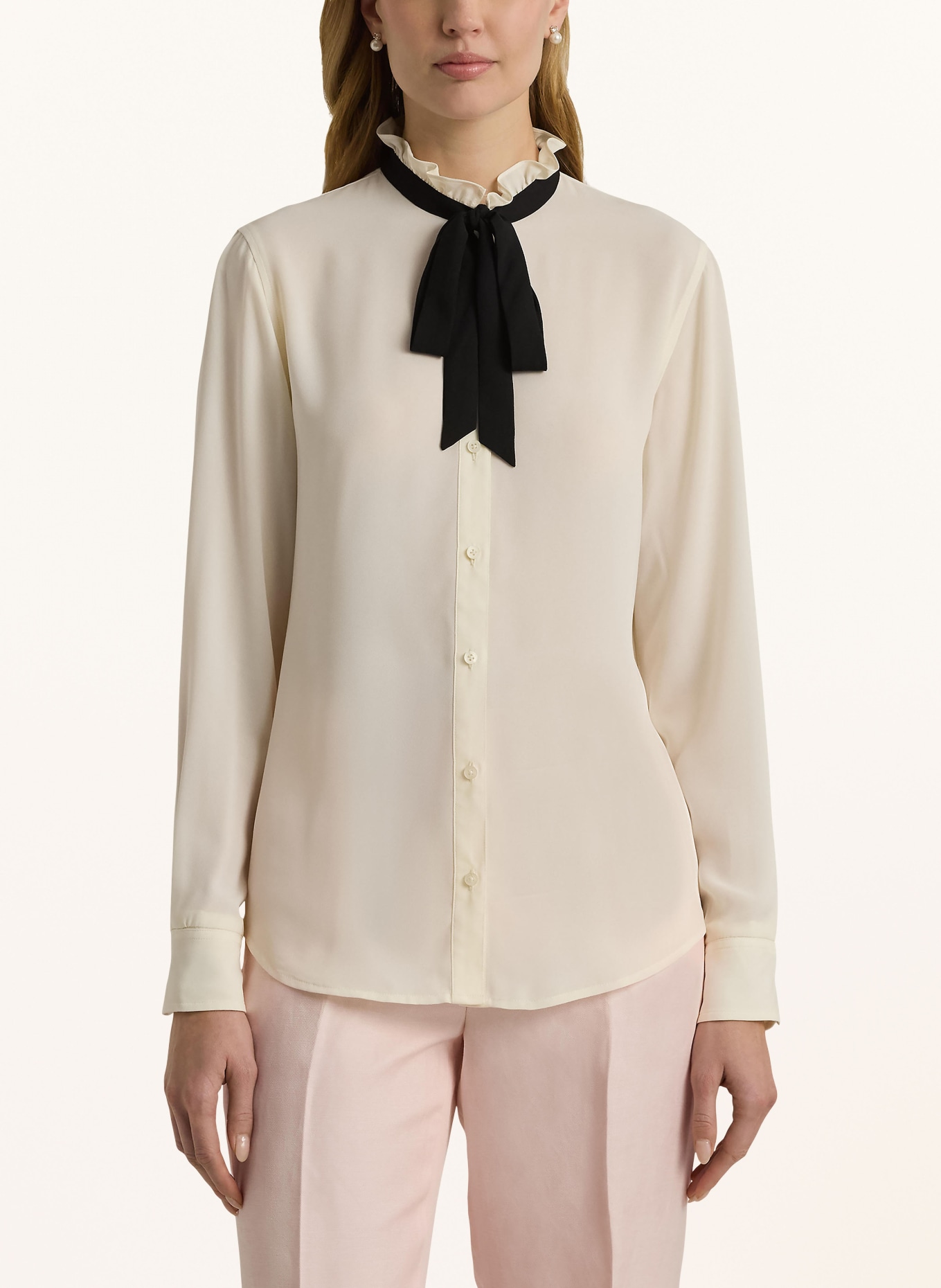 LAUREN RALPH LAUREN Bow-tie blouse, Color: CREAM/ BLACK (Image 4)