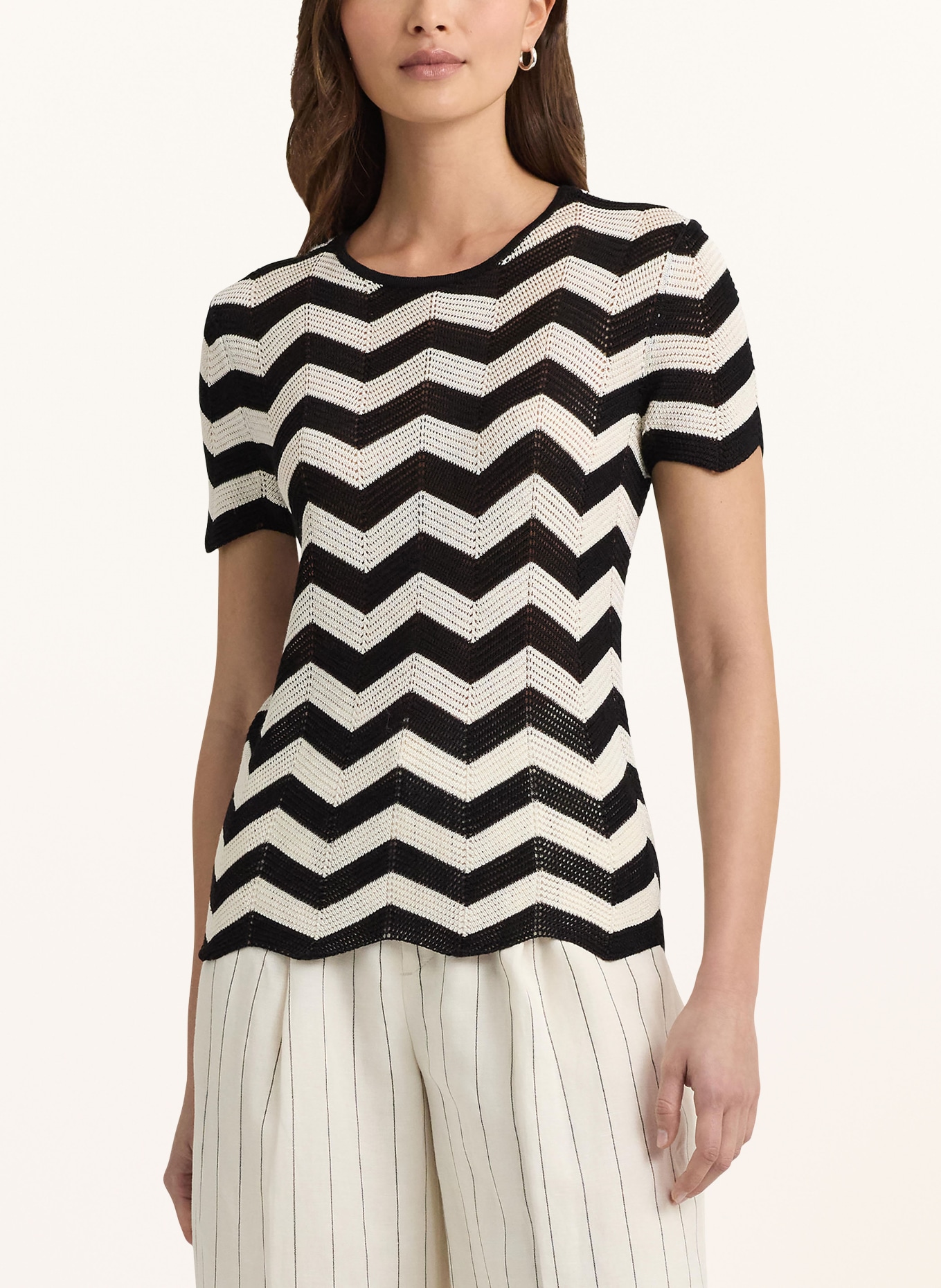 LAUREN RALPH LAUREN Knit shirt, Color: BLACK/ WHITE (Image 4)