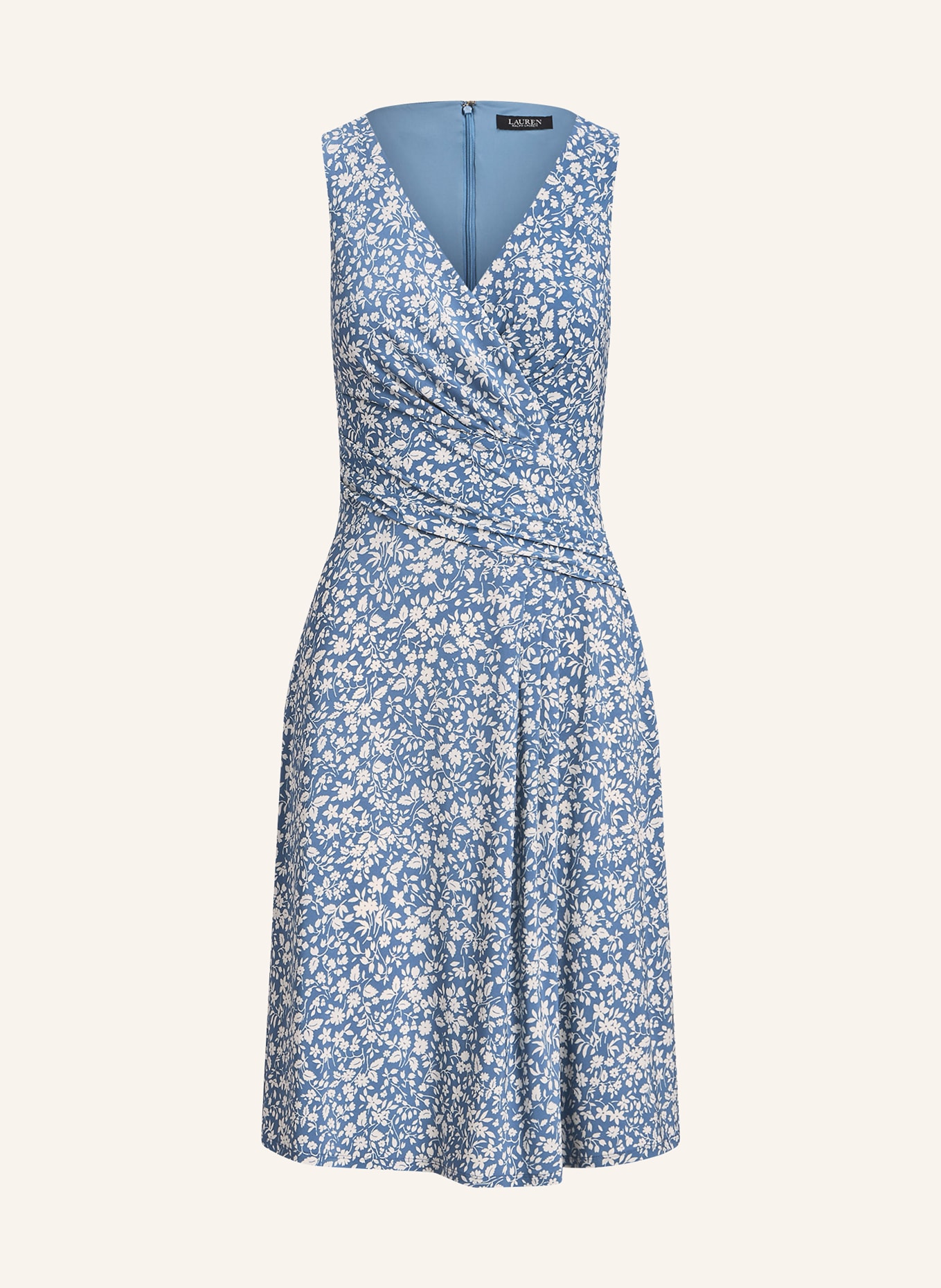 LAUREN RALPH LAUREN Jersey dress, Color: LIGHT BLUE/ CREAM (Image 1)
