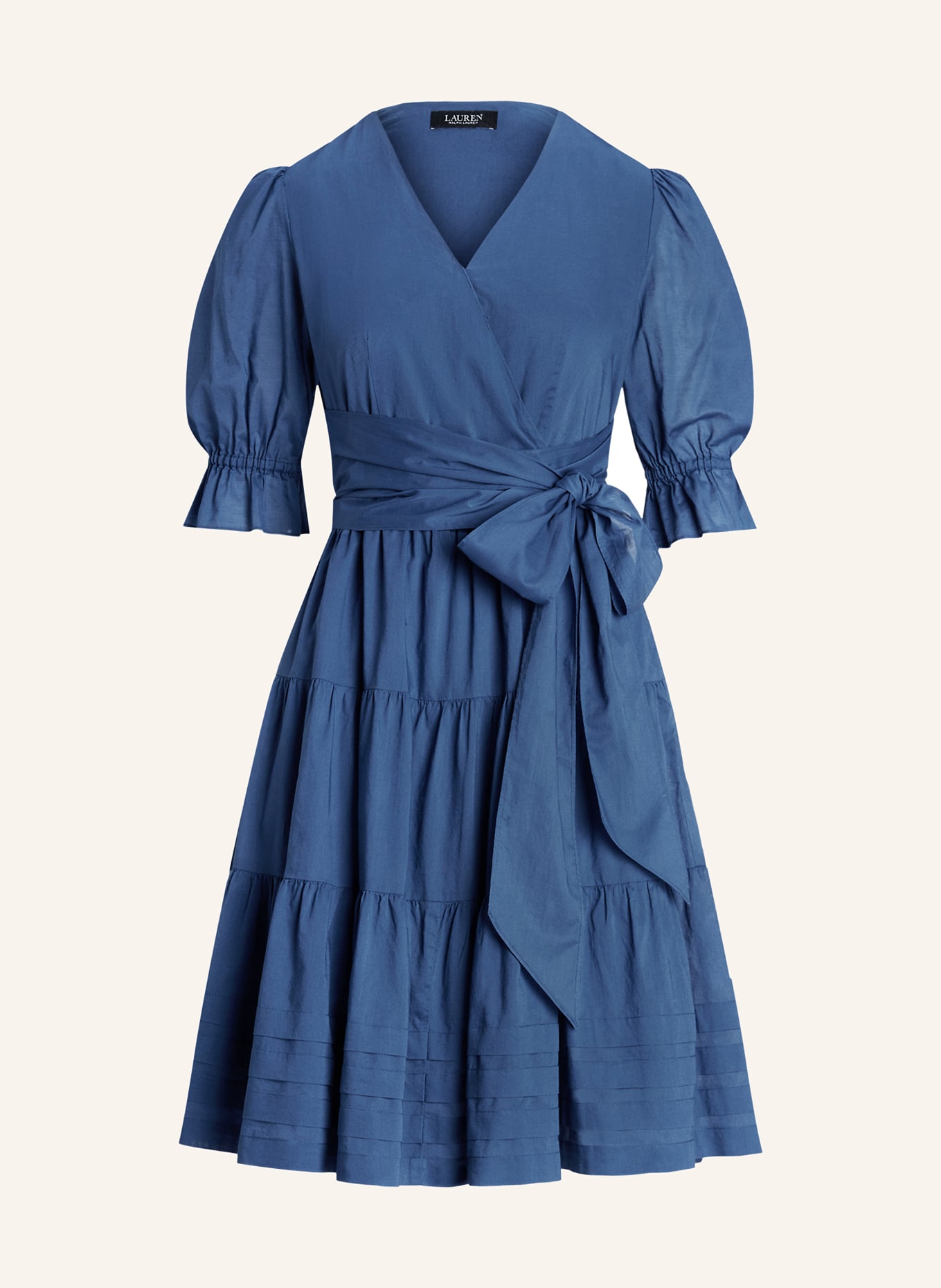 LAUREN RALPH LAUREN Kleid in Wickeloptik, Farbe: BLAU (Bild 1)