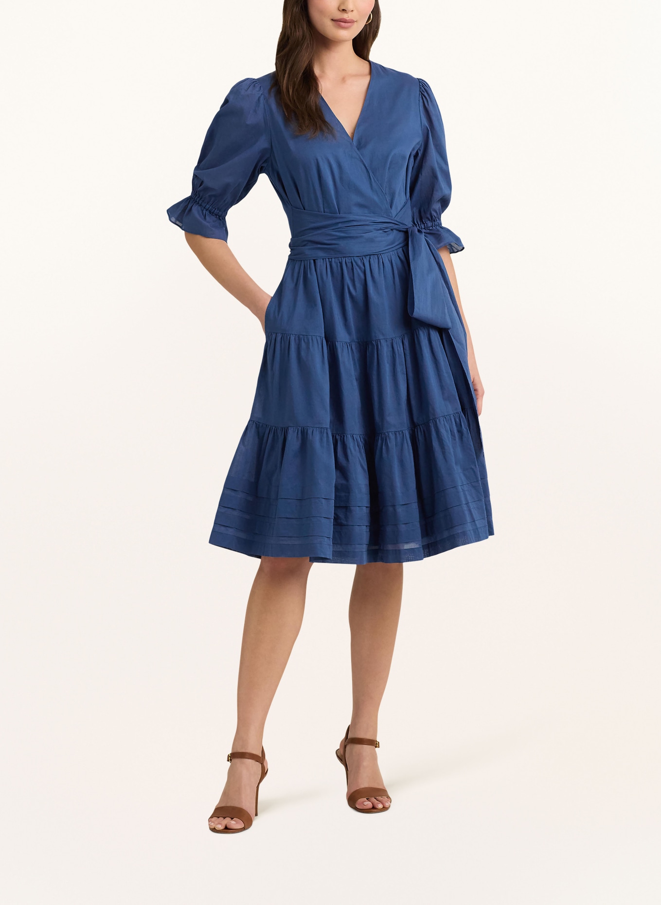 LAUREN RALPH LAUREN Dress in wrap look, Color: BLUE (Image 2)