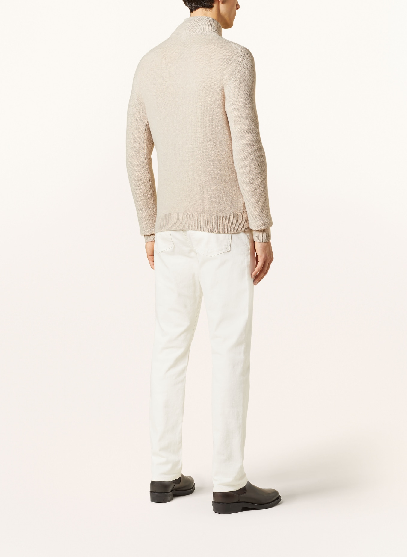 REISS Half-zip sweater TEMPO, Color: LIGHT BROWN (Image 3)