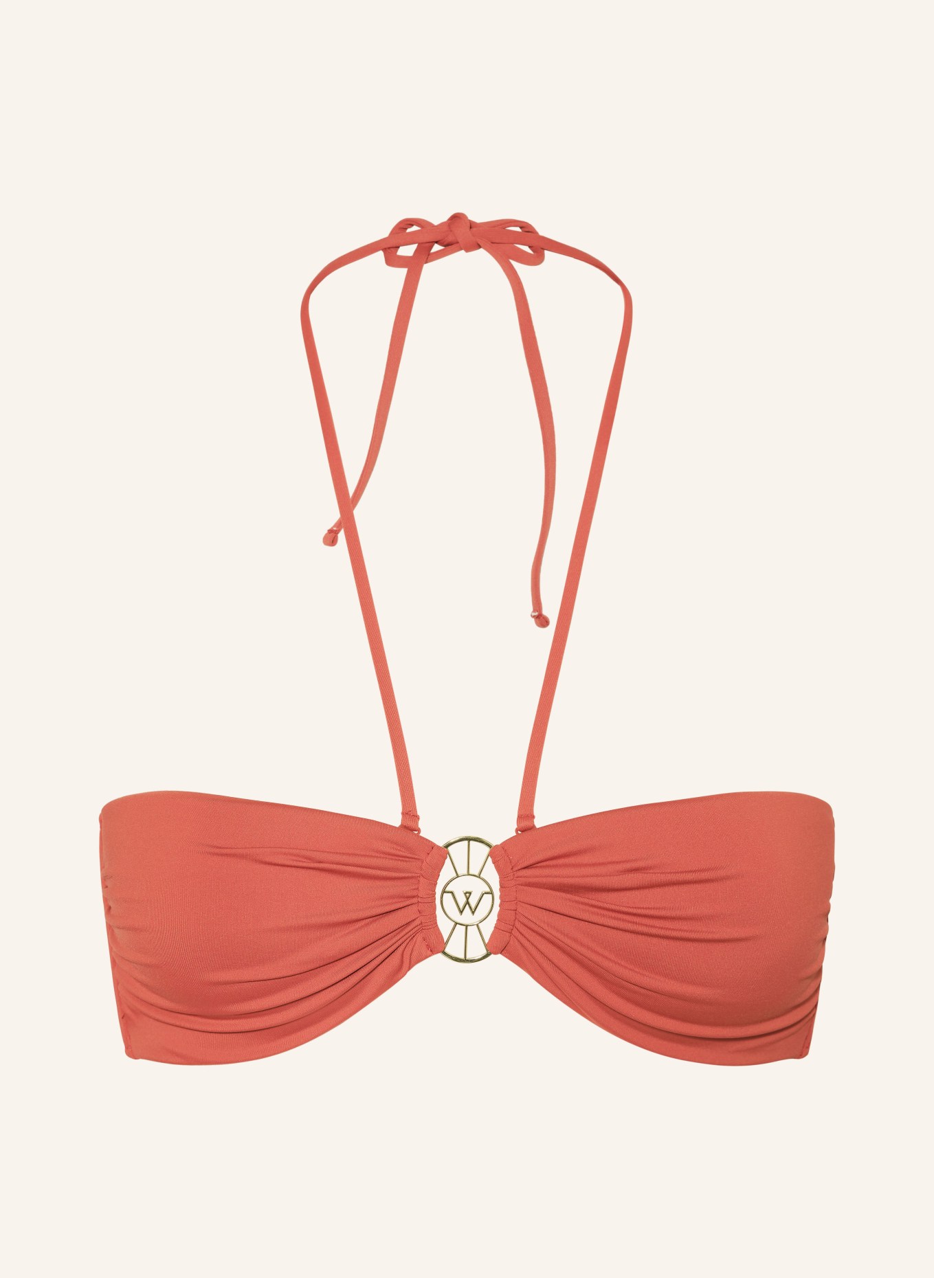 watercult Bandeau bikini top THE ESSENTIALS, Color: DARK ORANGE (Image 1)