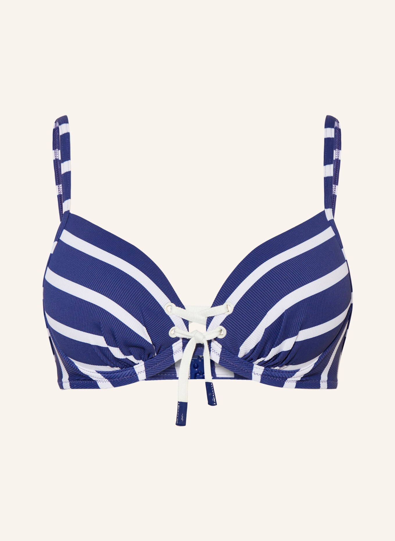 watercult Bügel-Bikini-Top SEA RIDE, Farbe: BLAU/ WEISS (Bild 1)