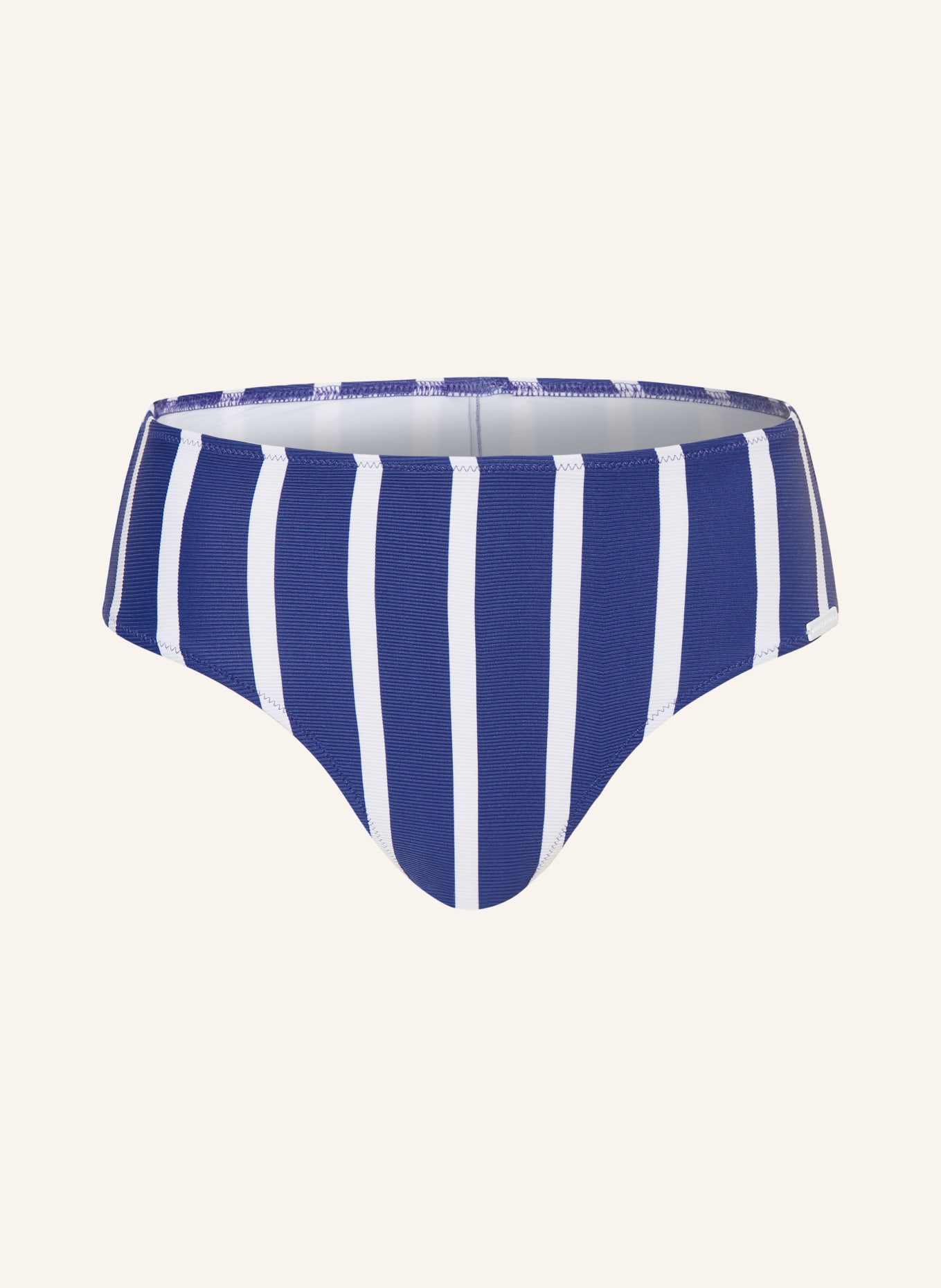 watercult High-Waist-Bikini-Hose SEA RIDE, Farbe: BLAU/ WEISS (Bild 1)