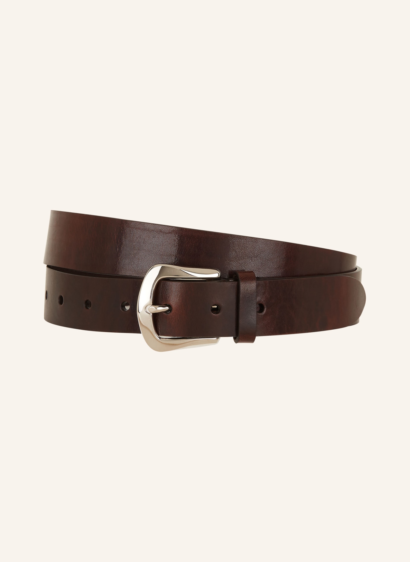 BRUNELLO CUCINELLI Leather belt, Color: DARK BROWN (Image 1)
