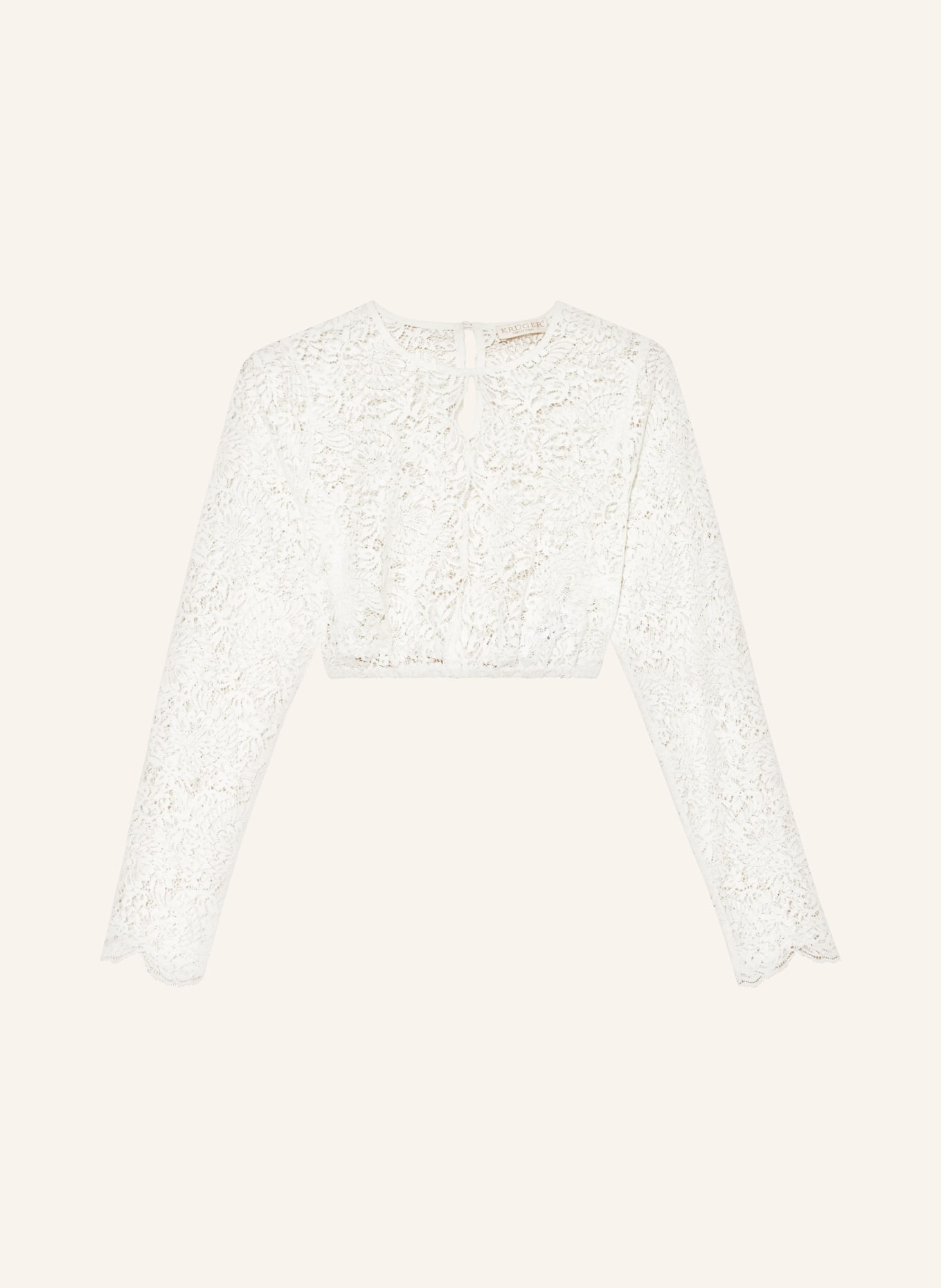 KRÜGER Dirndl blouse made of lace, Color: ECRU (Image 1)