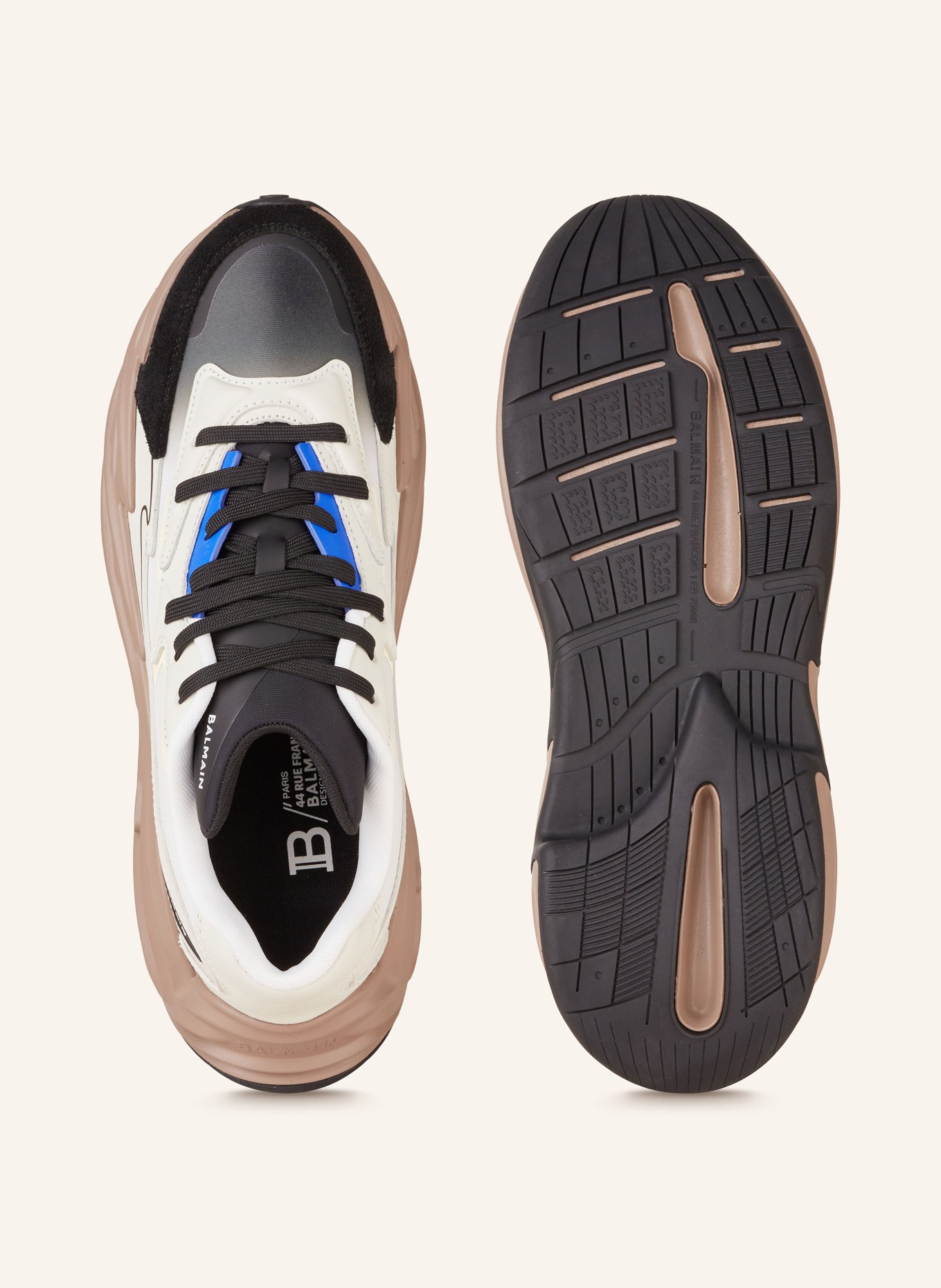 BALMAIN Sneakers B-DR4G0N, Color: CREAM/ BLACK/ BLUE (Image 5)