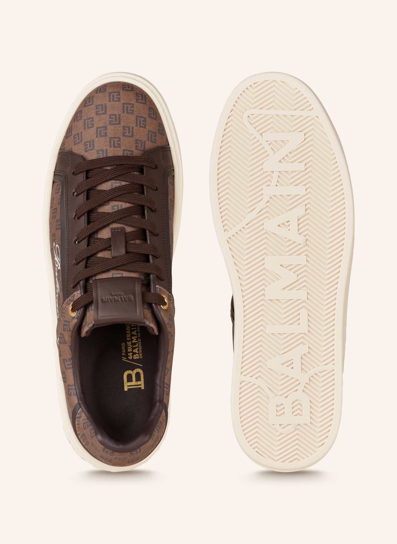 BALMAIN Sneakers B-COURT, Color: BROWN/ DARK BROWN (Image 5)