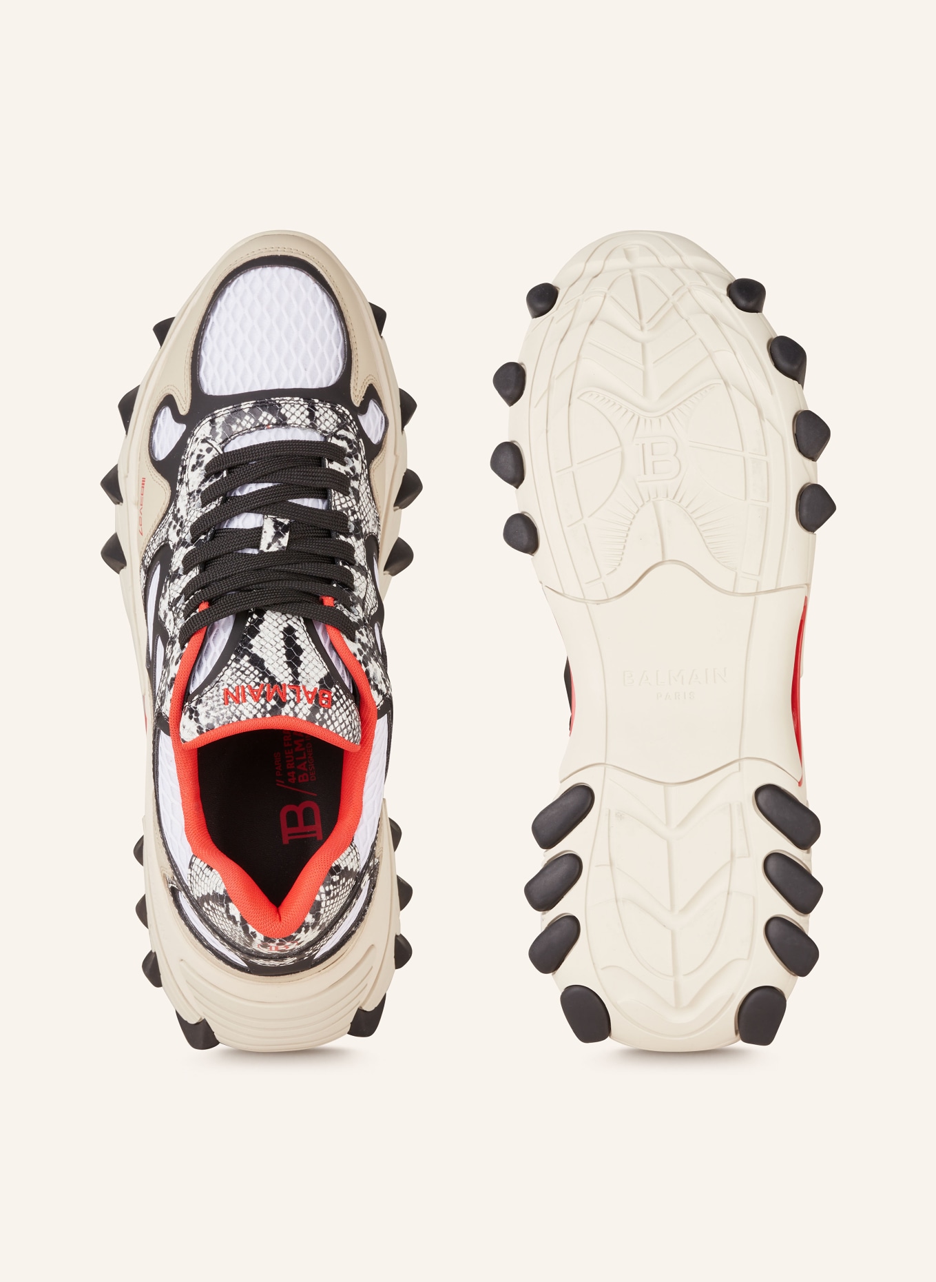 BALMAIN Sneakers B-EAST, Color: GRAY/ BLACK/ WHITE (Image 5)