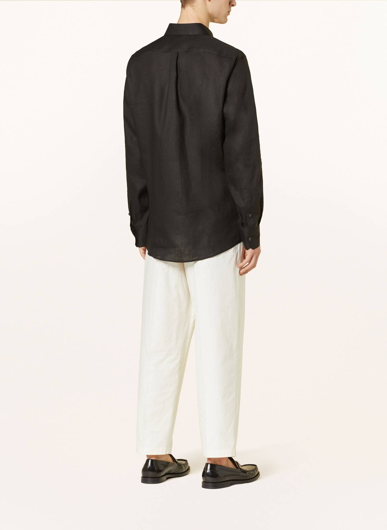 DOLCE & GABBANA Linen shirt regular fit, Color: BLACK (Image 3)