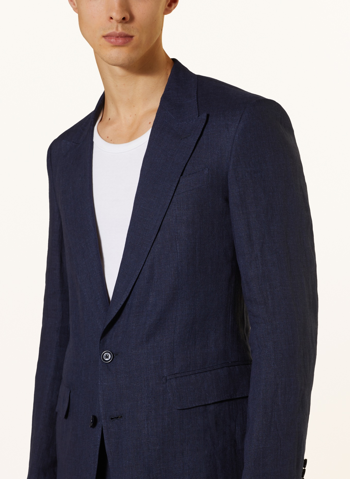 DOLCE & GABBANA Linen blazer slim fit, Color: S8280 MELANGE AZZURRI-BLU (Image 5)