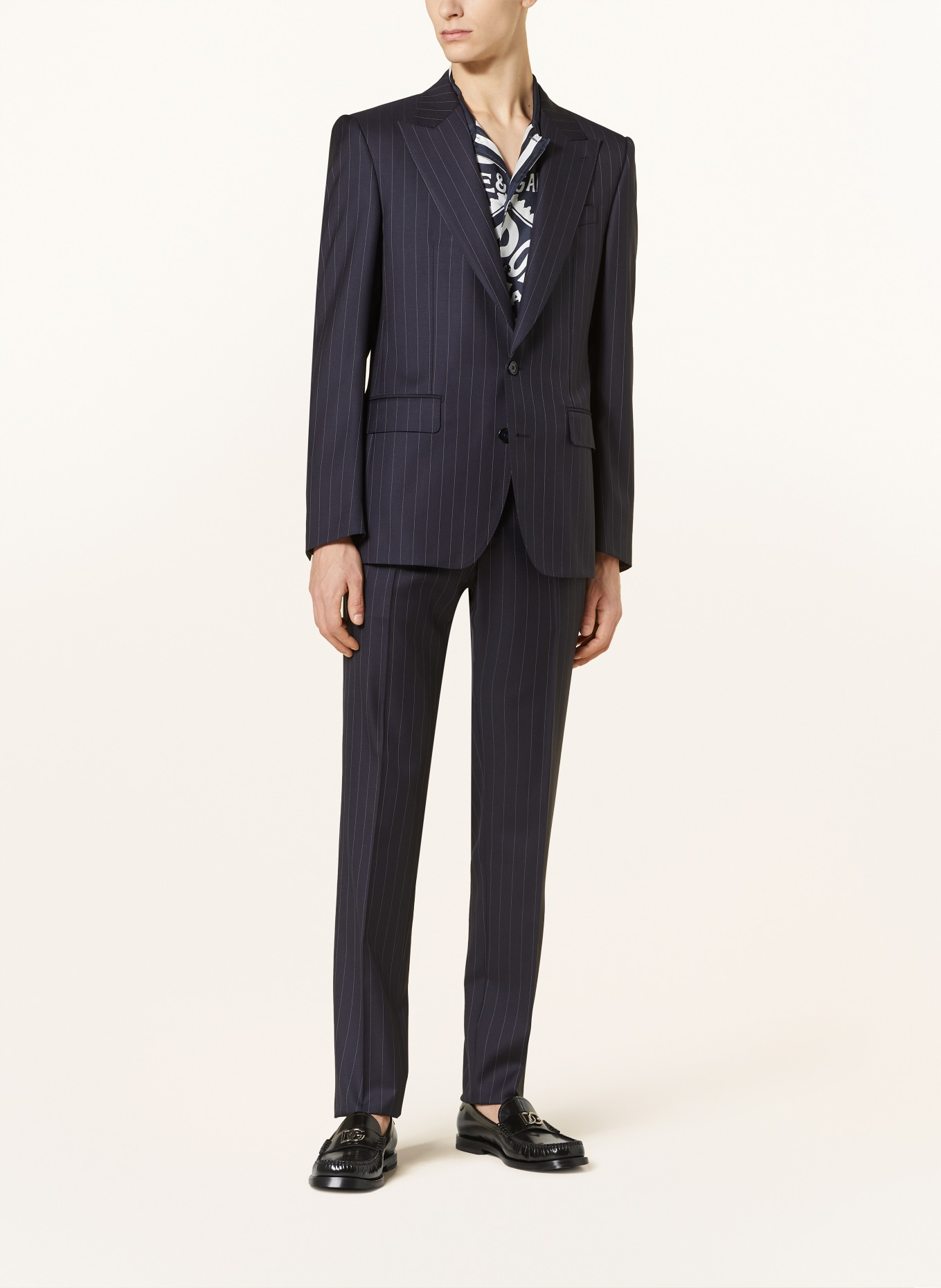 DOLCE & GABBANA Suit jacket Slim Fit, Color: DARK BLUE/ WHITE (Image 2)