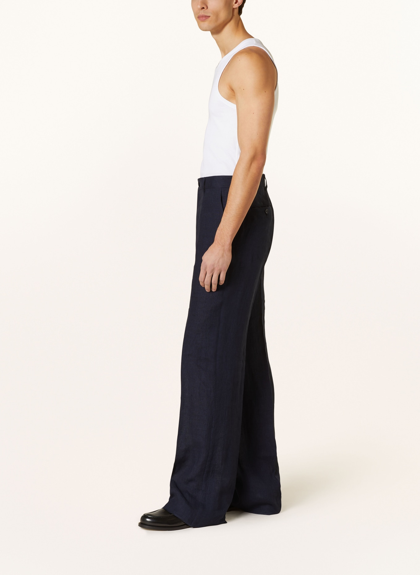 DOLCE & GABBANA Linen trousers regular fit, Color: S8280 MELANGE AZZURRI-BLU (Image 5)