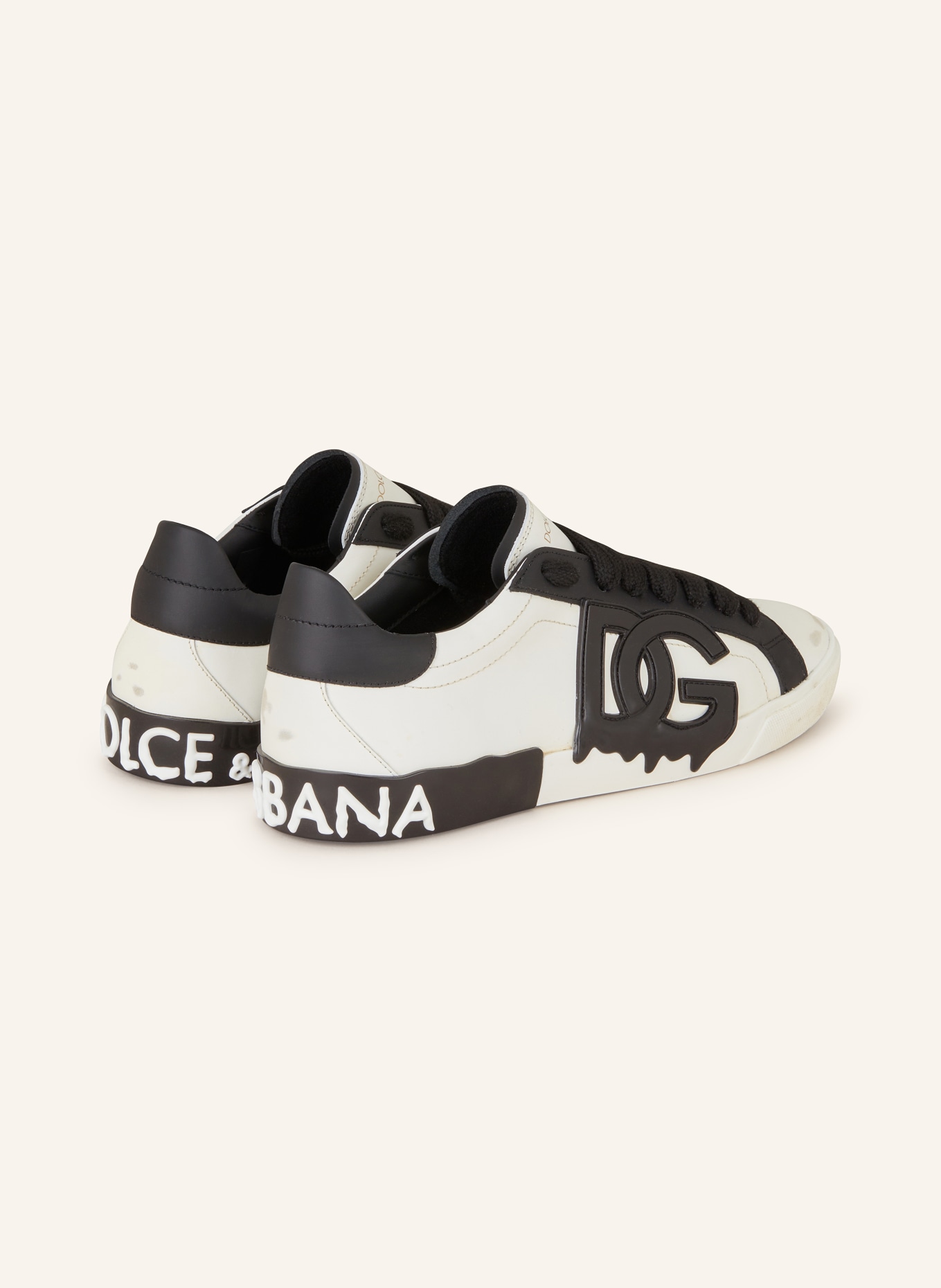 DOLCE & GABBANA Sneakers PORTOFINO, Color: BLACK/ WHITE (Image 2)