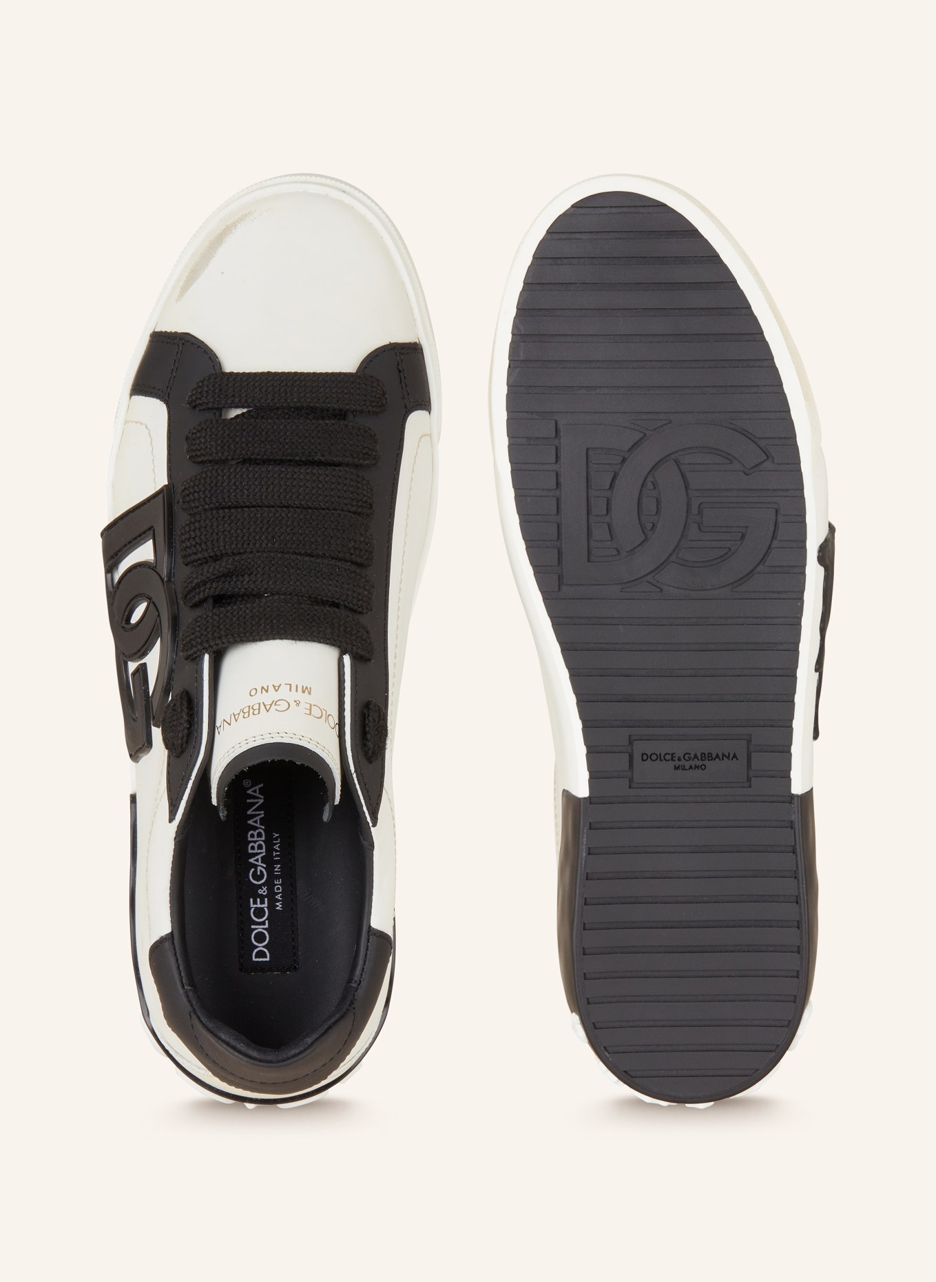 DOLCE & GABBANA Sneakers PORTOFINO, Color: BLACK/ WHITE (Image 5)