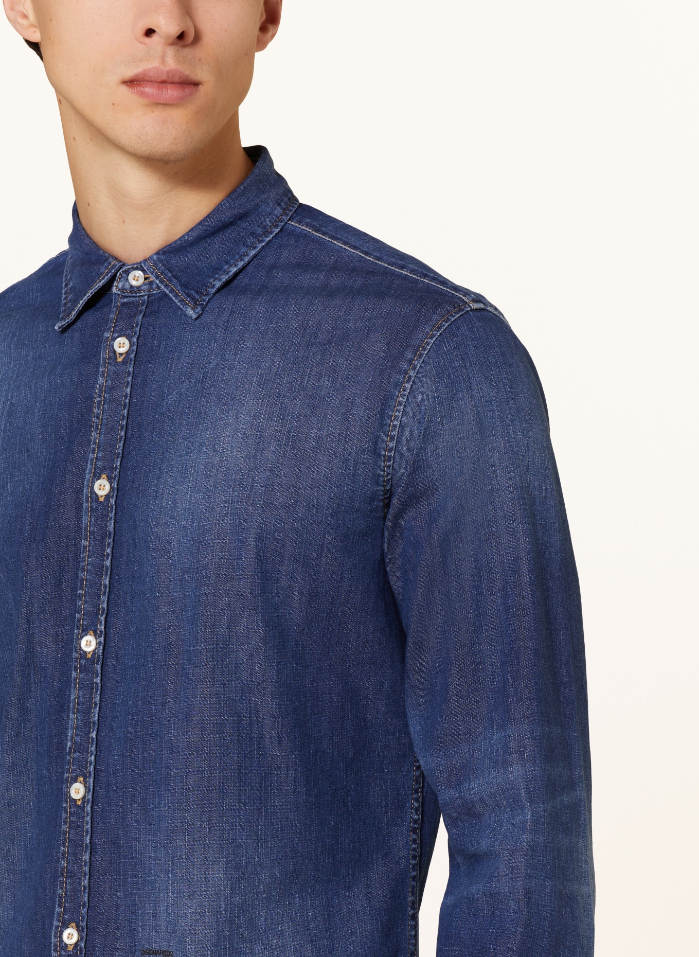 DSQUARED2 Denim shirt slim fit, Color: DARK BLUE (Image 4)