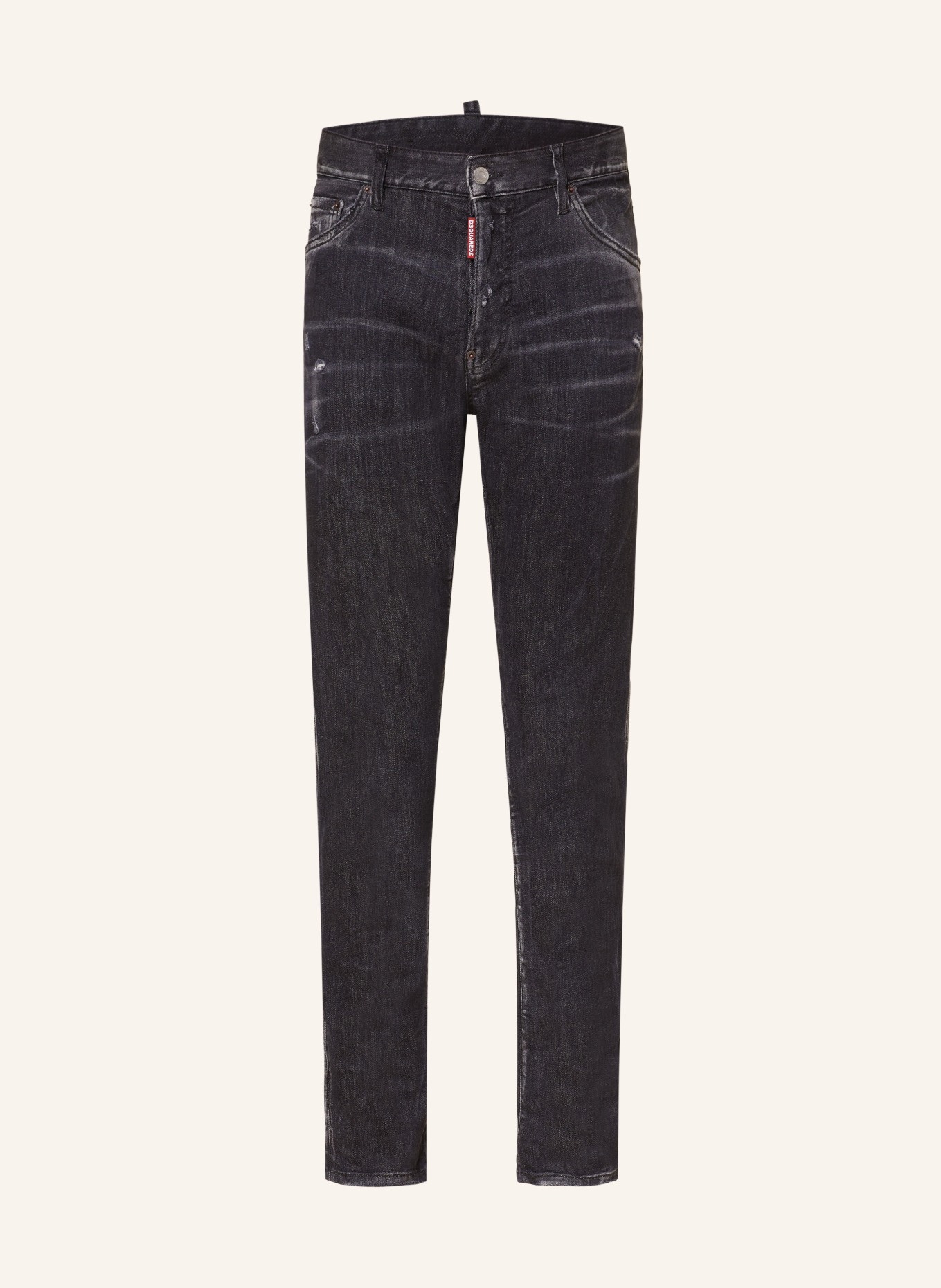 DSQUARED2 Jeansy w stylu destroyed COOL GUY extra slim fit, Kolor: 900 BLACK (Obrazek 1)