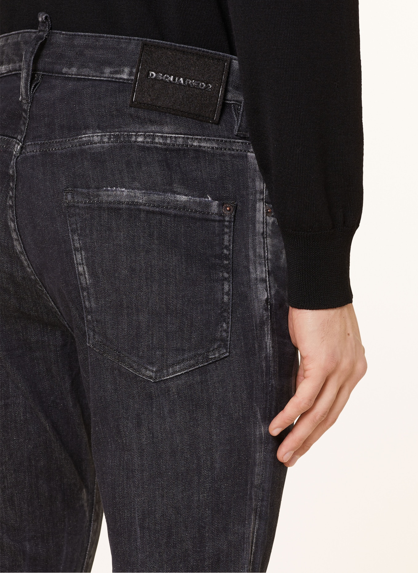 DSQUARED2 Destroyed jeans COOL GUY extra slim fit, Color: 900 BLACK (Image 6)