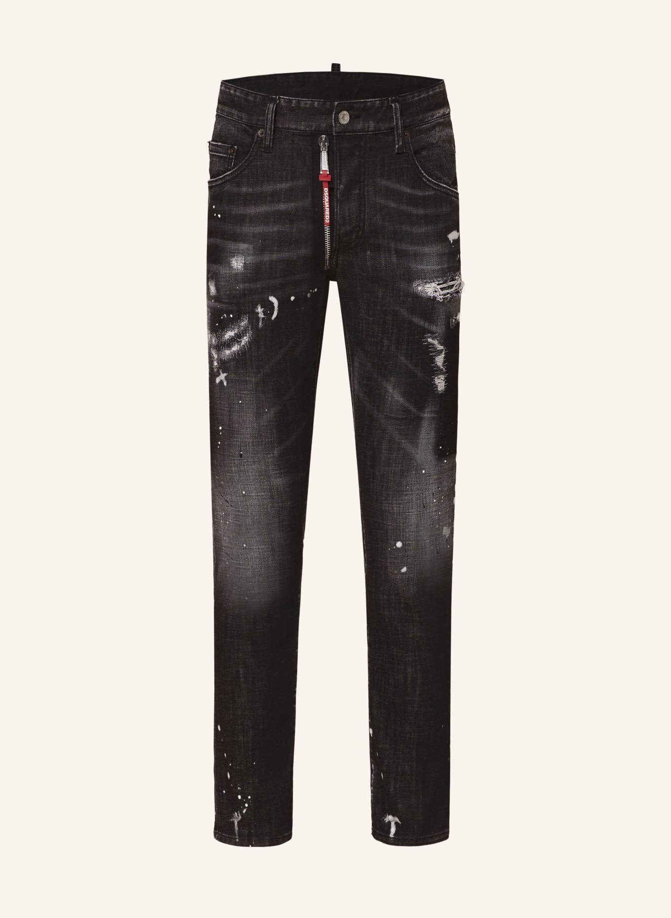 DSQUARED2 Destroyed jeans SKATER extra slim fit, Color: 900 BLACK (Image 1)