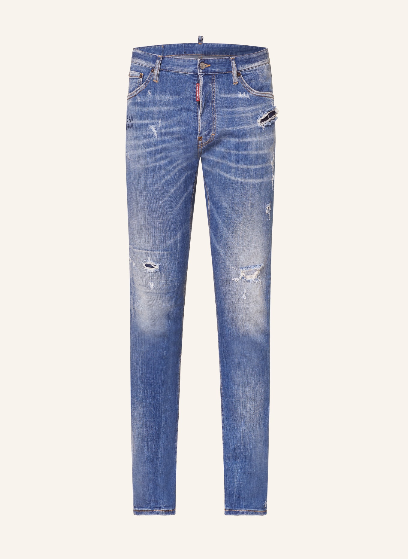 DSQUARED2 Destroyed jeans COOL GUY extra slim fit, Color: 470 BLUE NAVY (Image 1)