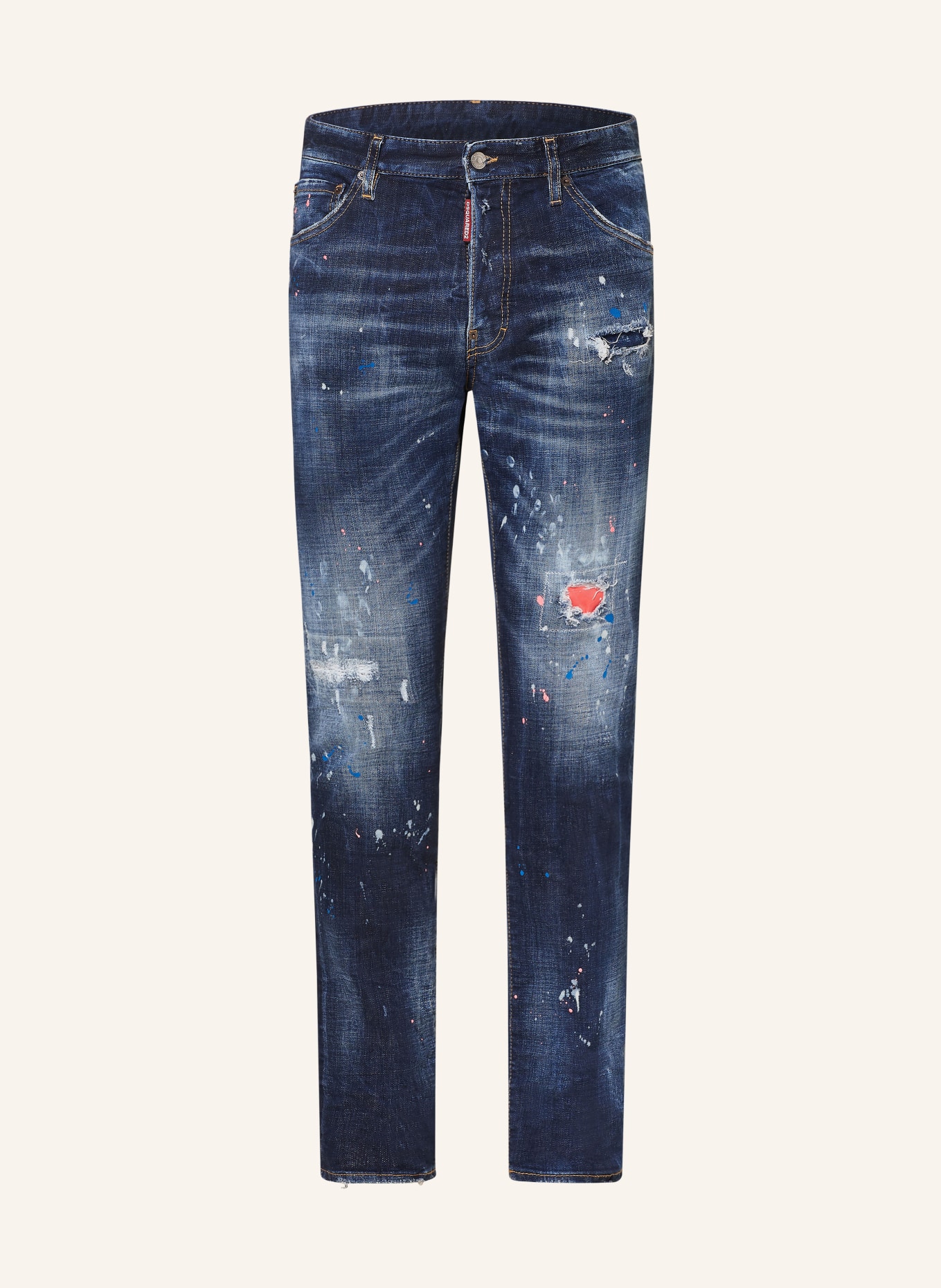 DSQUARED2 Jeansy w stylu destroyed COOL GUY slim fit, Kolor: 470 BLUE NAVY (Obrazek 1)