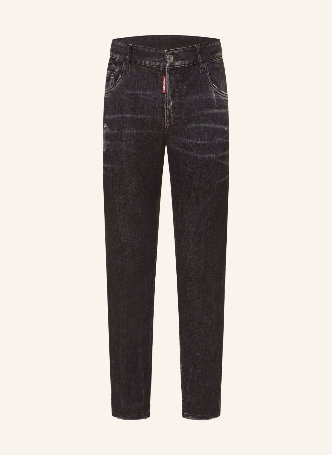 DSQUARED2 Destroyed jeans SKATER extra slim fit, Color: 900 BLACK (Image 1)