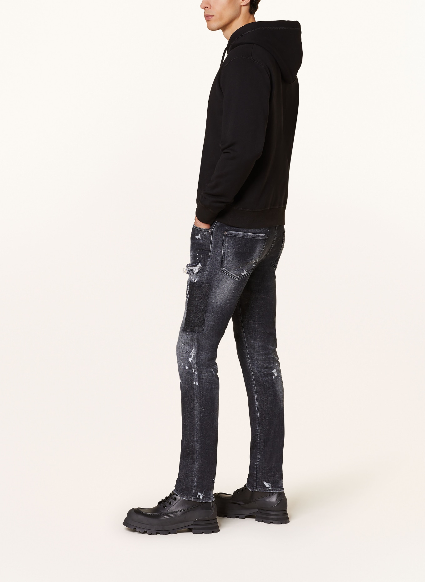 DSQUARED2 Džíny v roztrhaném stylu COOL GUY Slim Fit, Barva: 900  black (Obrázek 4)