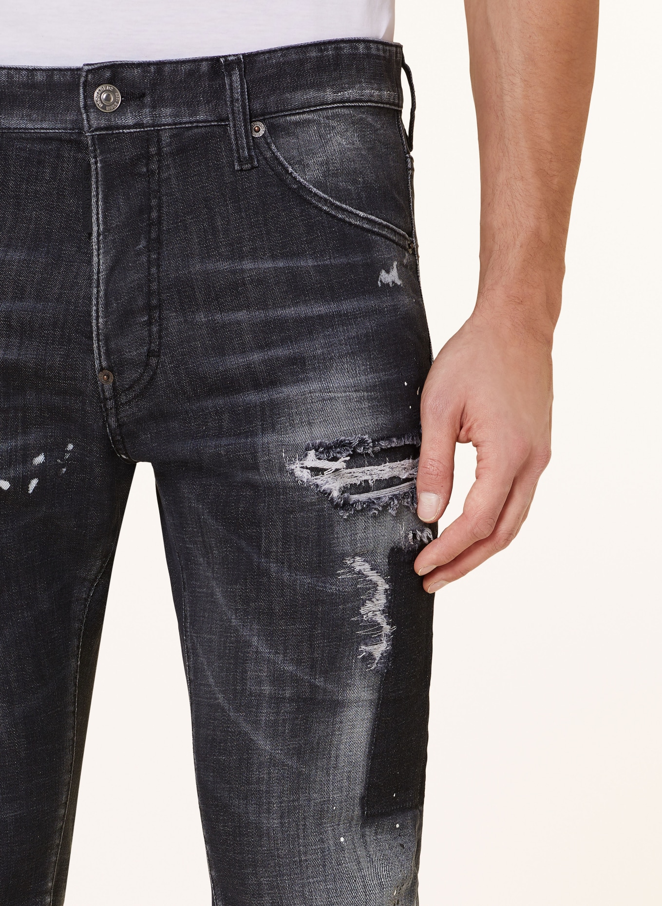 DSQUARED2 Destroyed jeans COOL GUY slim fit, Color: 900  black (Image 5)