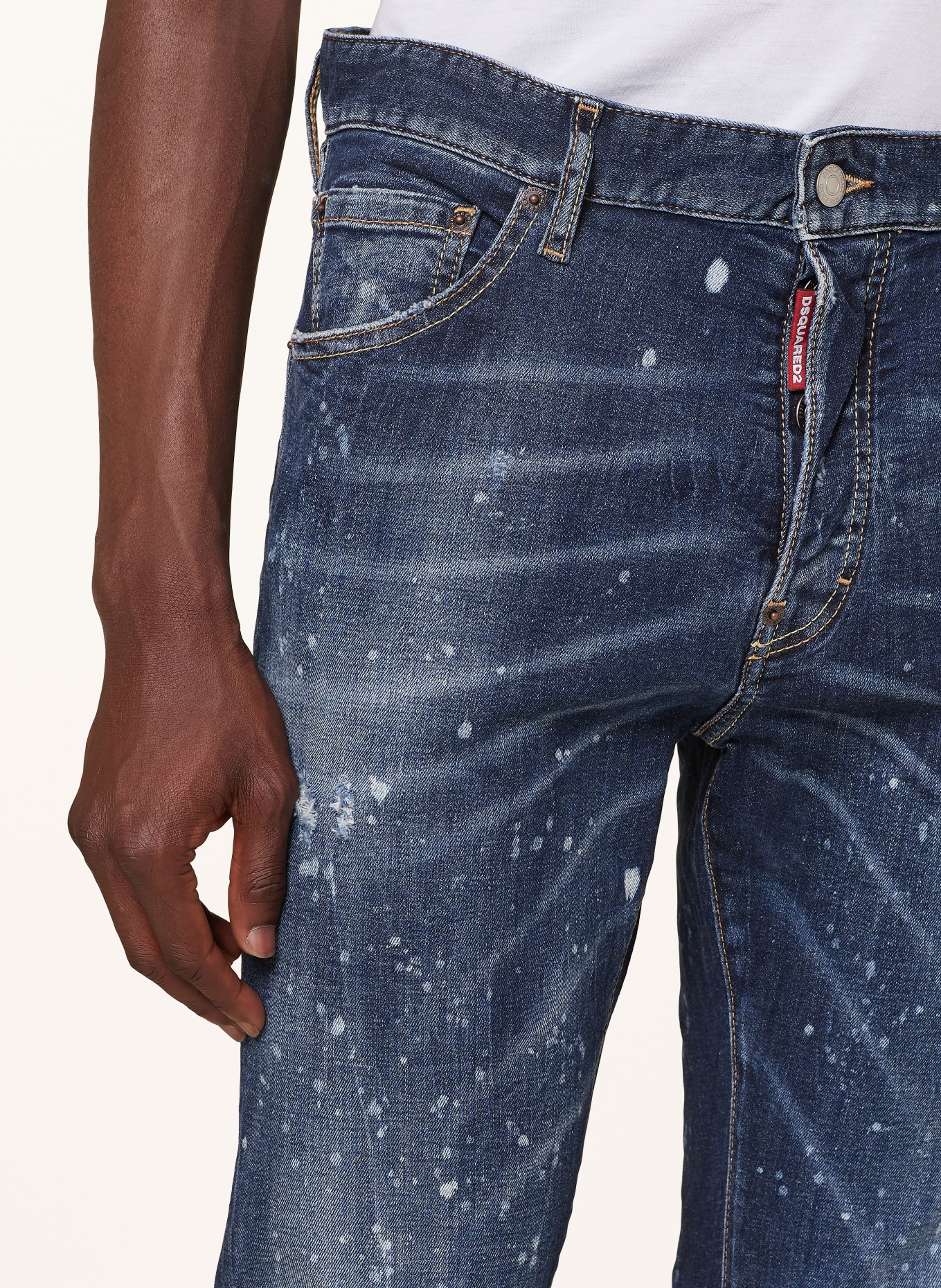DSQUARED2 Destroyed jeans COOL GUY slim fit, Color: 470 BLUE NAVY (Image 5)