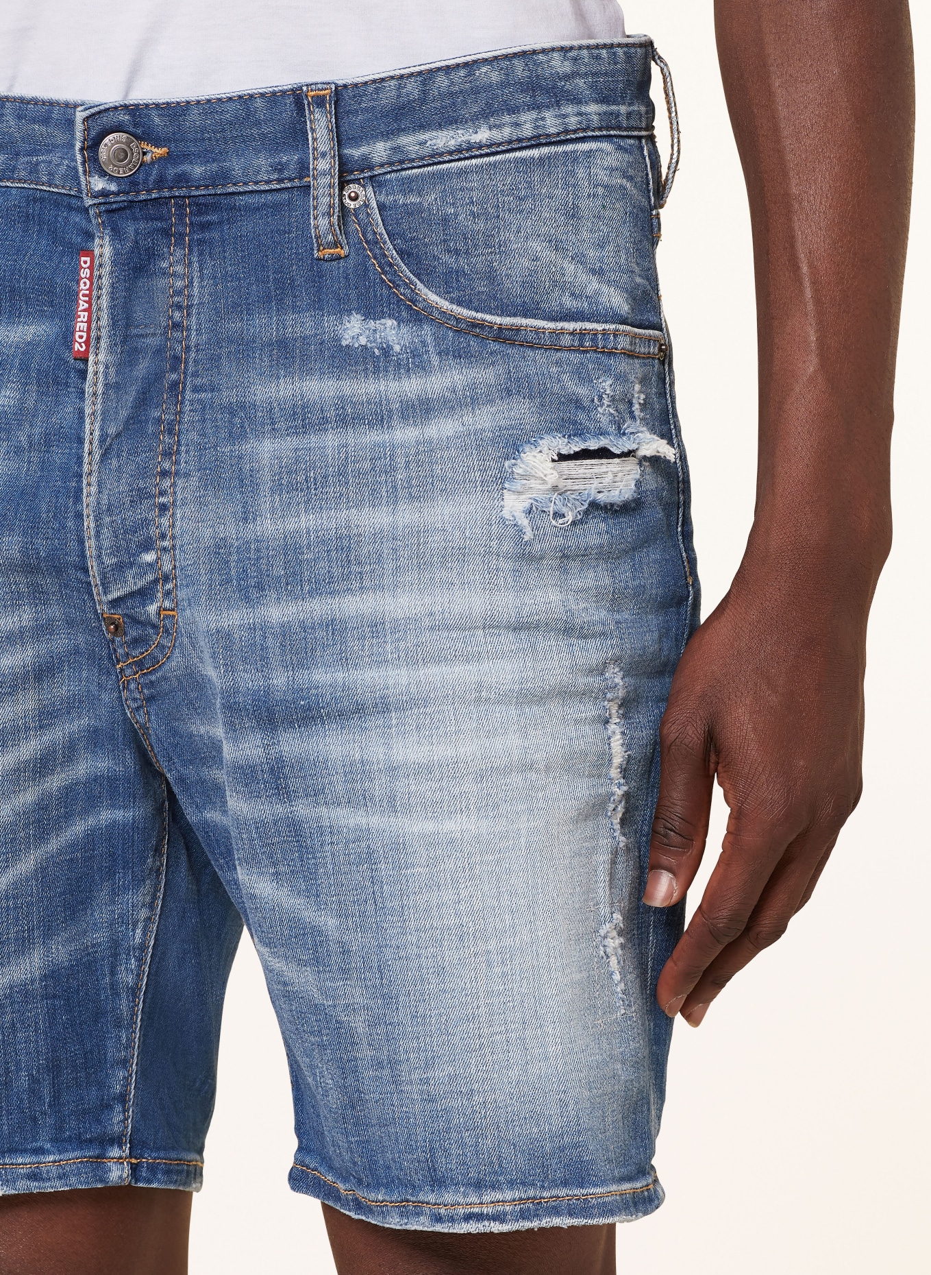 DSQUARED2 Szorty jeansowe slim fit, Kolor: 470 BLUE NAVY (Obrazek 5)