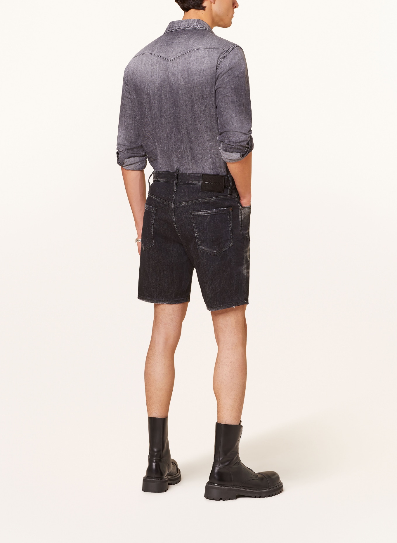 DSQUARED2 Denim shorts slim fit, Color: 900 BLACK (Image 3)