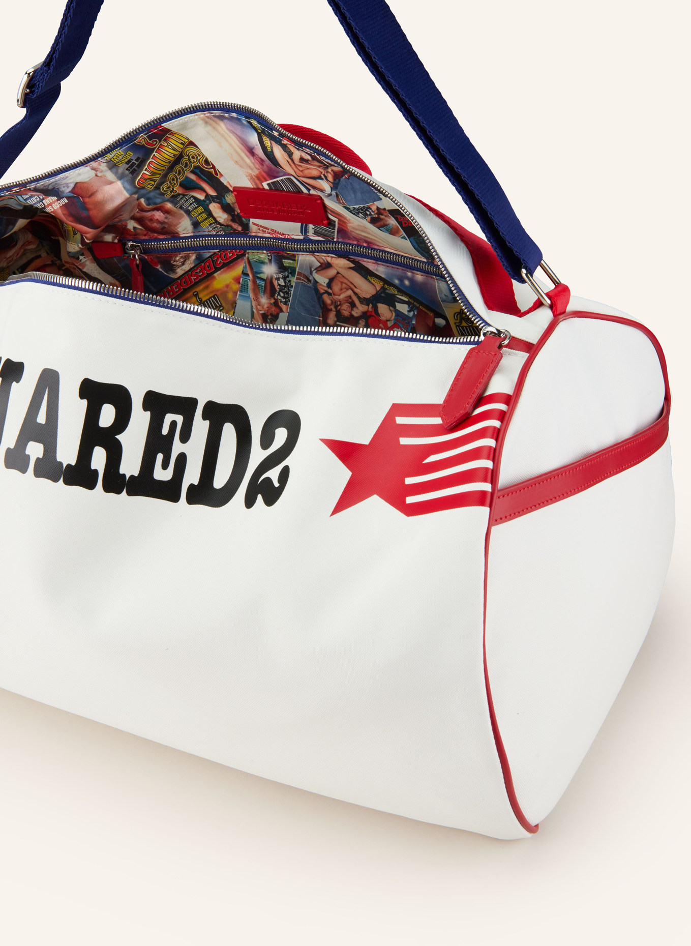 DSQUARED2 Travel bag, Color: WHITE/ RED/ BLUE (Image 3)