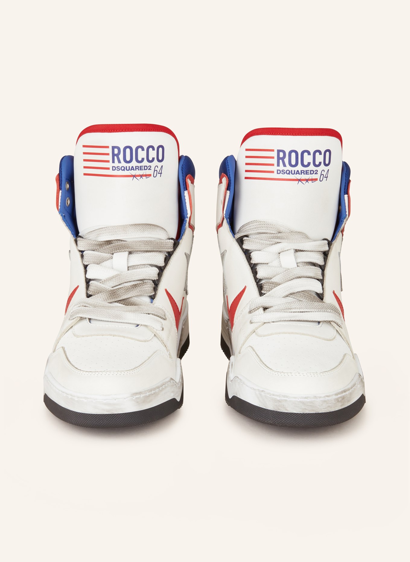 DSQUARED2 High-top sneakers SPIKER, Color: WHITE/ RED/ BLUE (Image 3)