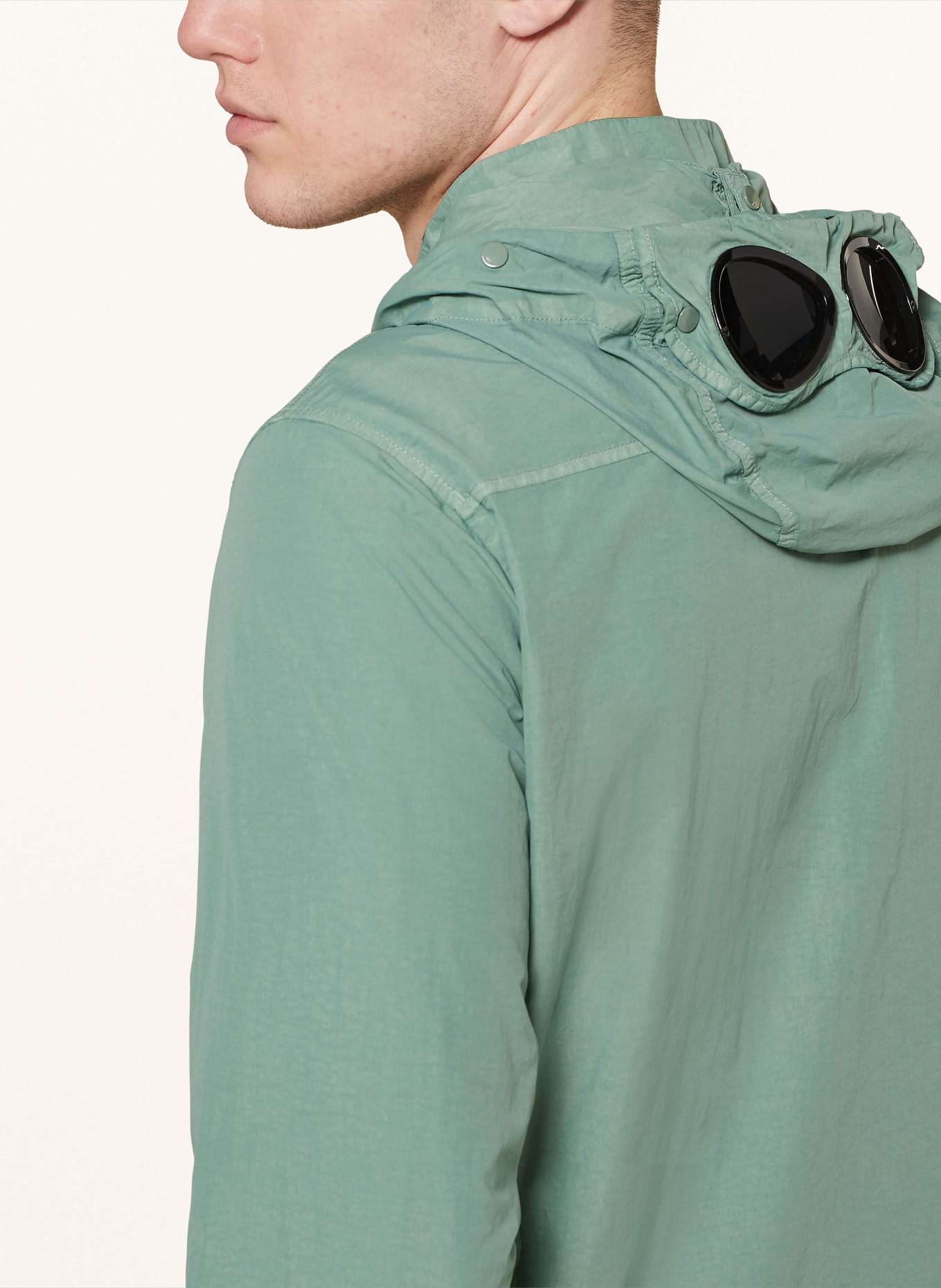 C.P. COMPANY Jacket with detachable hood, Color: LIGHT GREEN (Image 5)