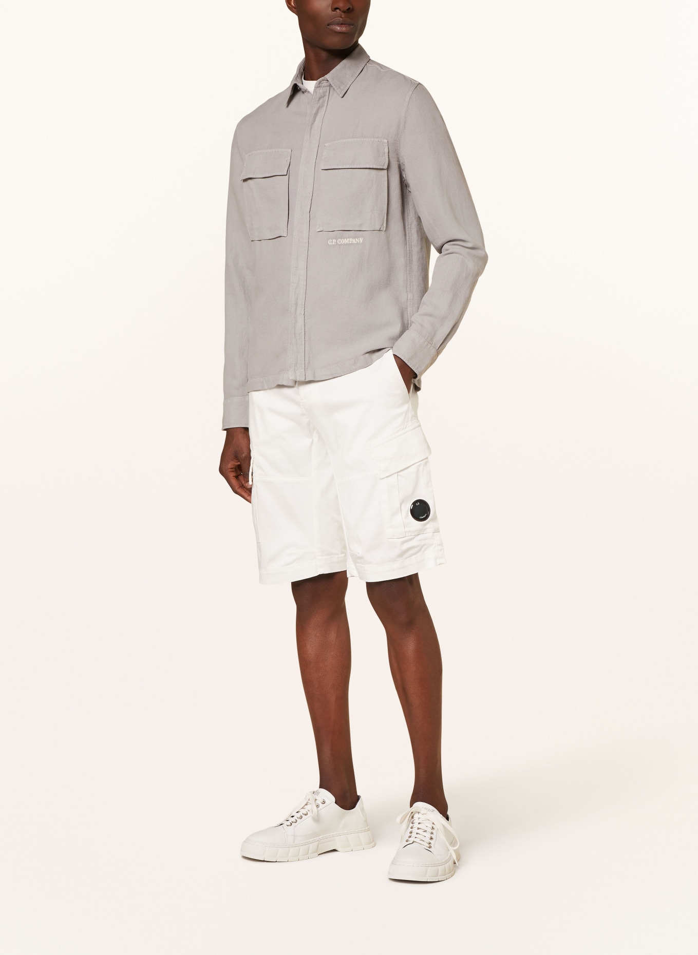 C.P. COMPANY Cargo shorts, Color: WHITE (Image 2)