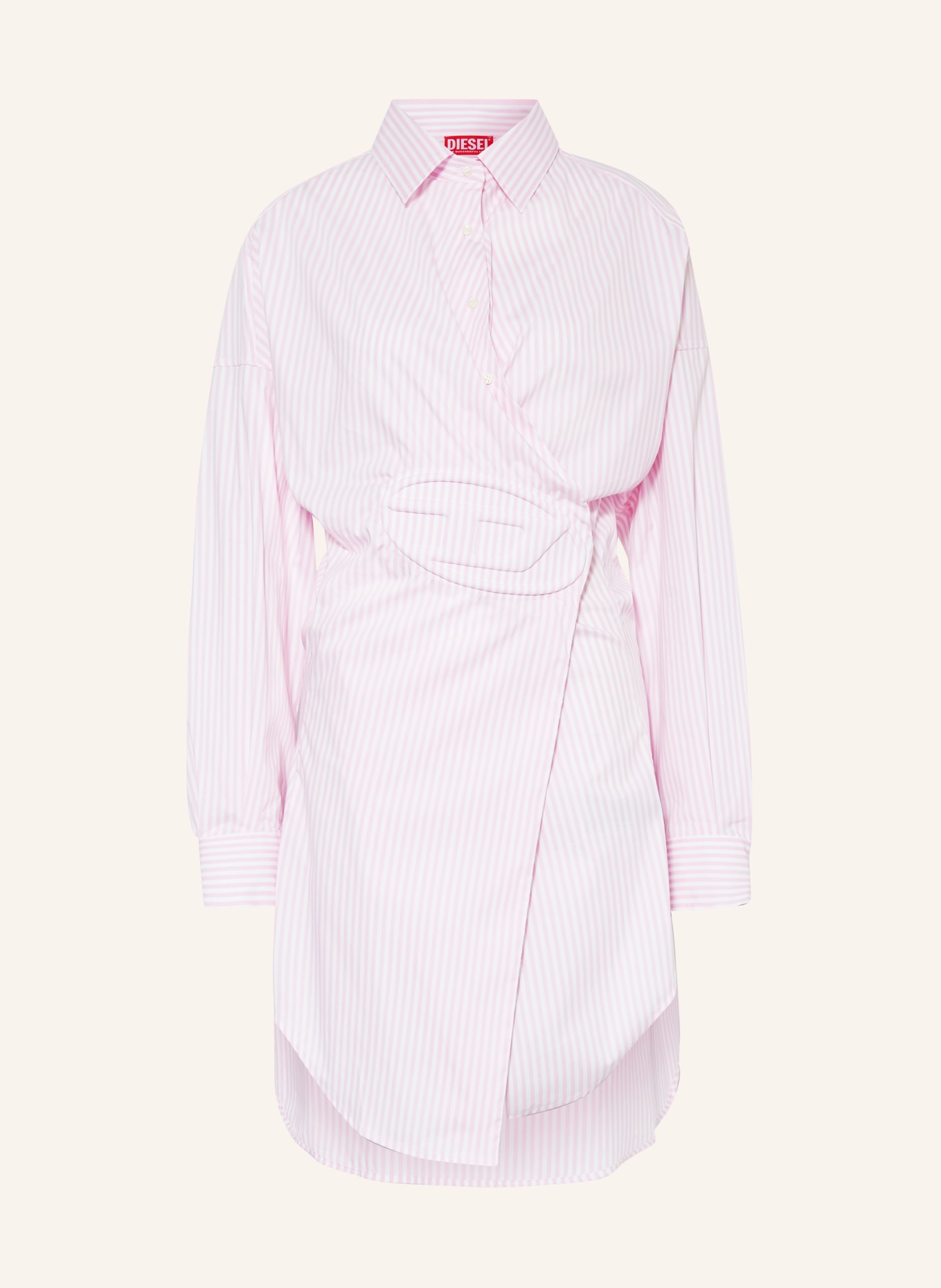 DIESEL Wrap dress D-SIZEN-N2, Color: PINK/ WHITE (Image 1)
