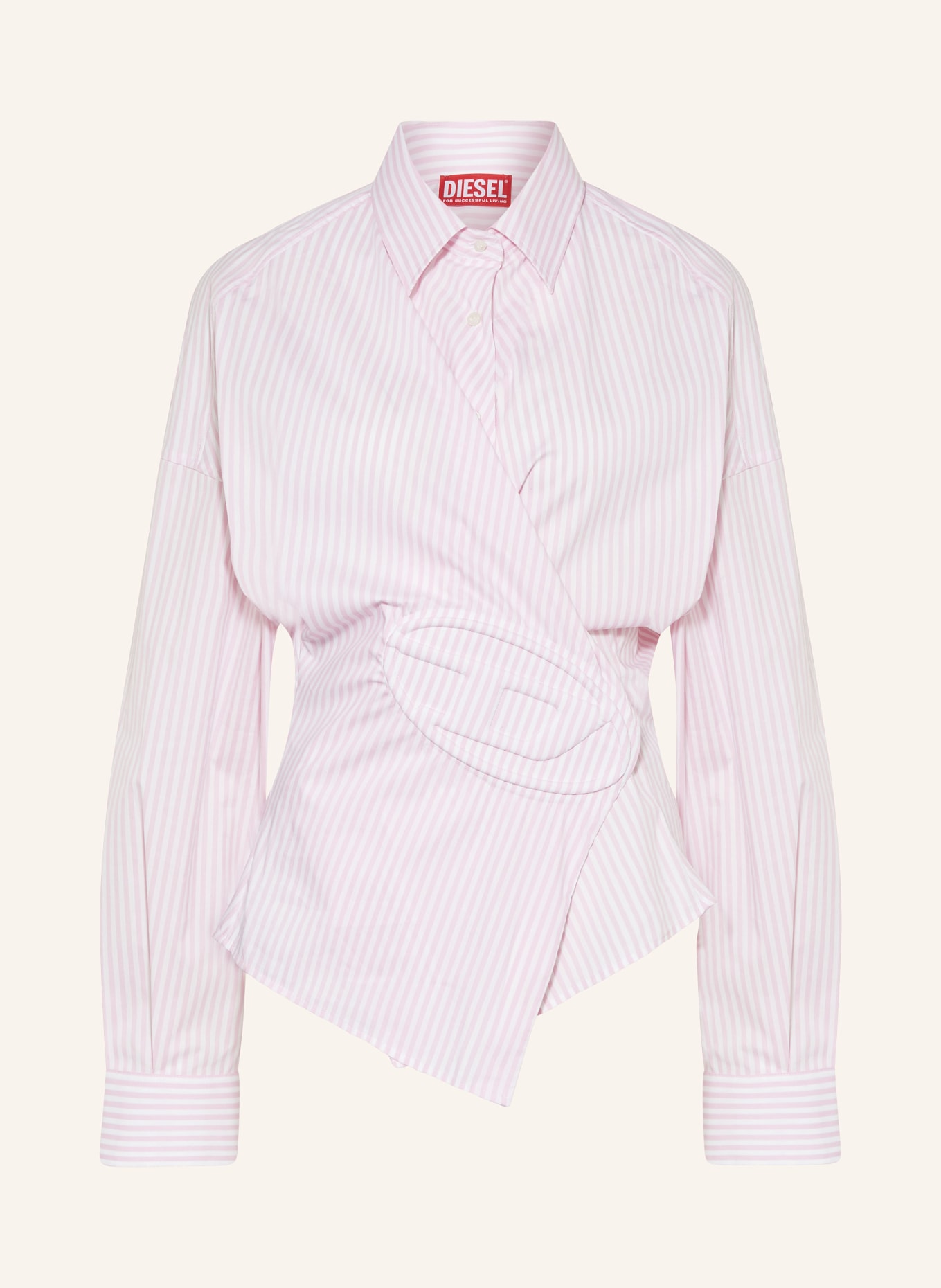 DIESEL Shirt blouse C-SIZ-N2, Color: PINK/ WHITE (Image 1)