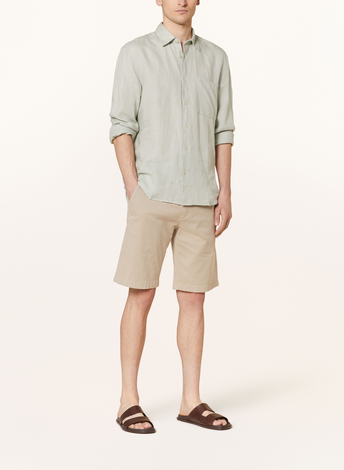 Marc O'Polo Linen shirt regular fit in light green