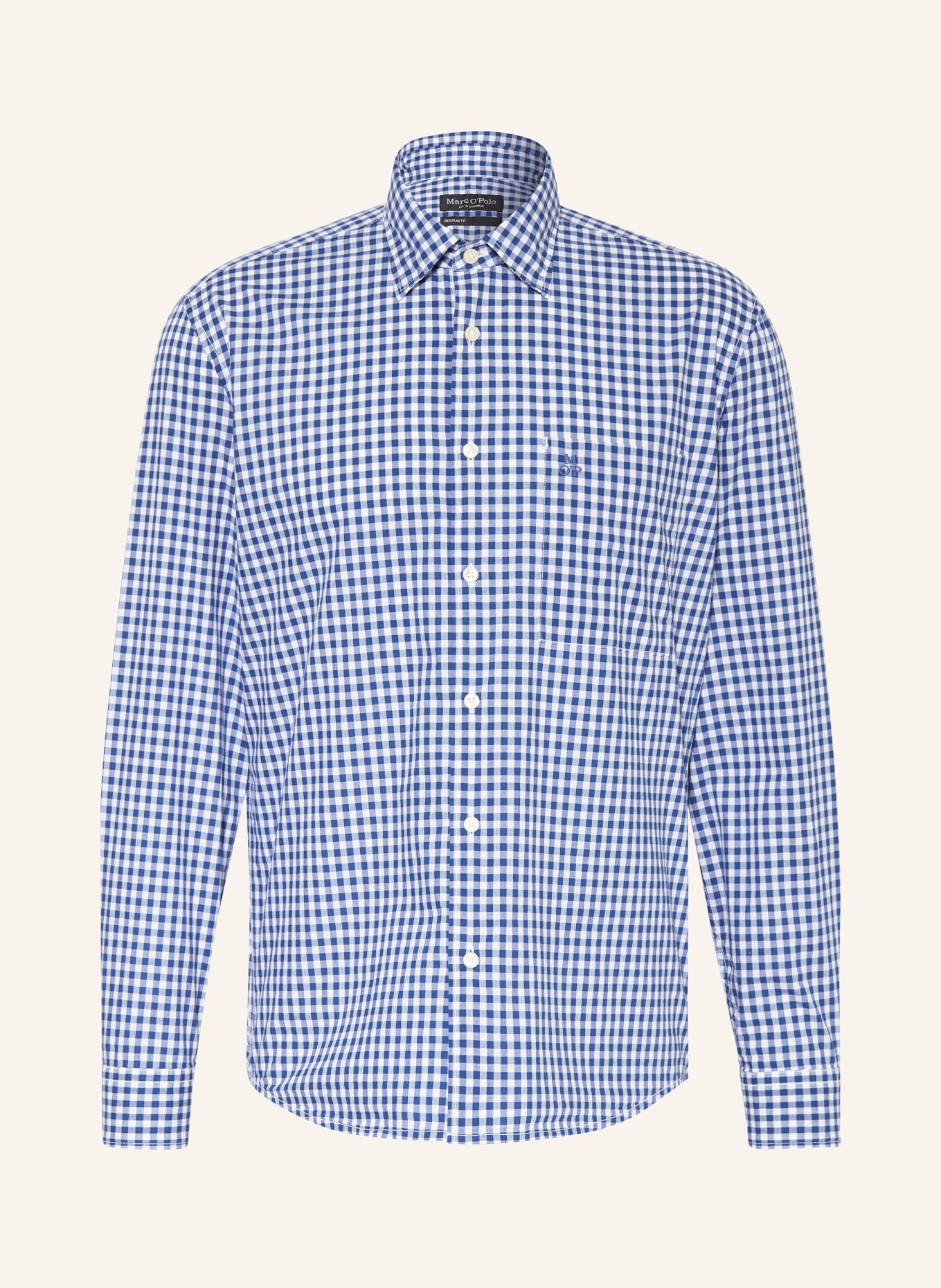 Marc O'Polo Hemd Comfort Fit, Farbe: BLAU/ WEISS (Bild 1)