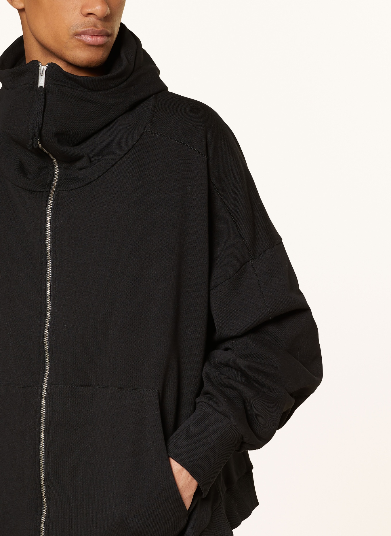 thom/krom Oversized sweat jacket, Color: BLACK (Image 5)