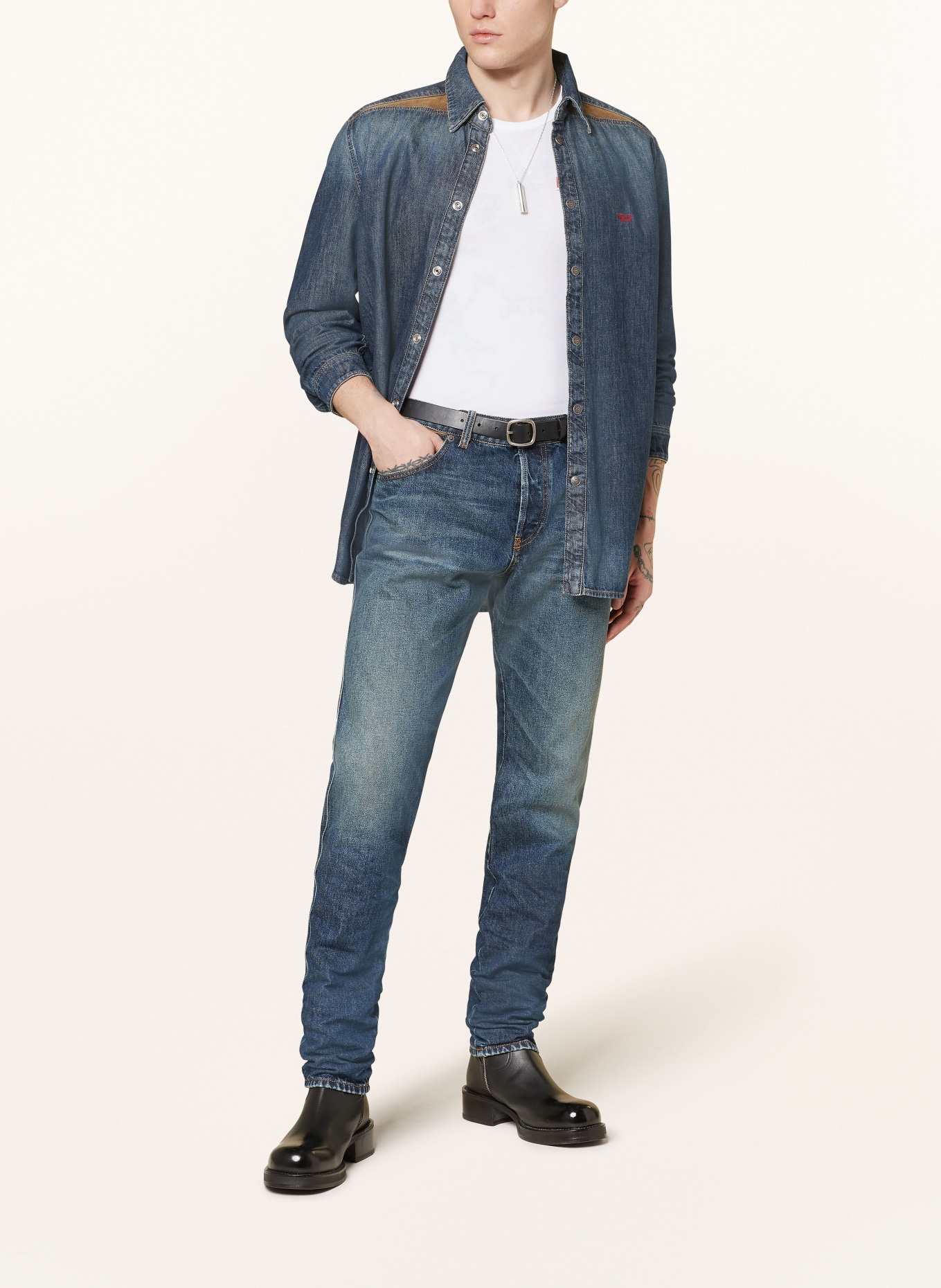 DIESEL Overjacket z jeansu, Kolor: NIEBIESKI (Obrazek 2)