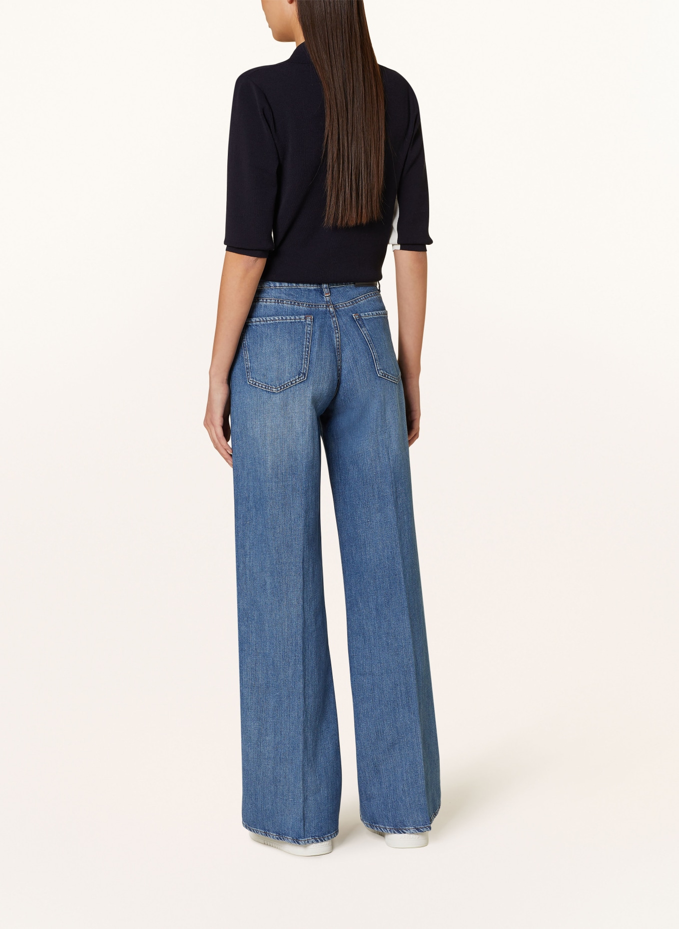 7 for all mankind Flared jeans LOTTA with linen, Color: MID BLUE (Image 3)