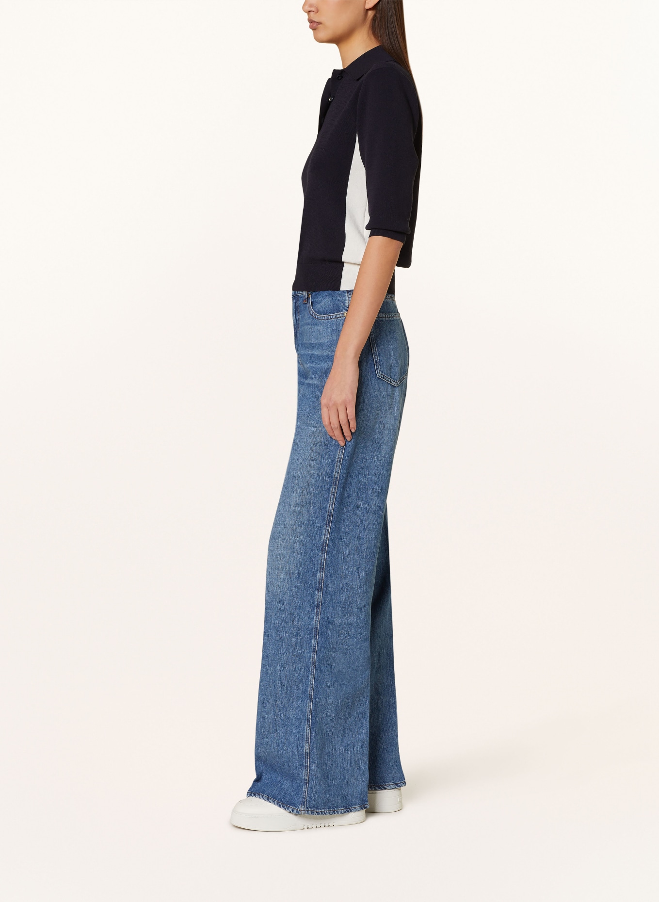 7 for all mankind Flared jeans LOTTA with linen, Color: MID BLUE (Image 4)