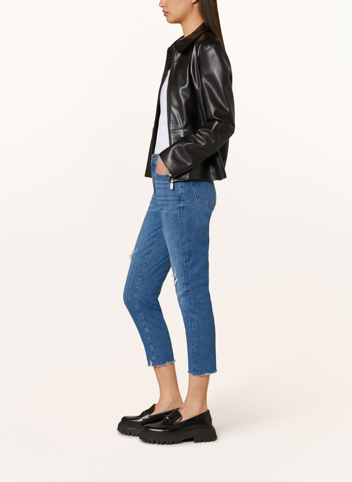 7 for all mankind 7/8 jeans JOSEFINA BLUE RIVER, Color: MID BLUE (Image 4)