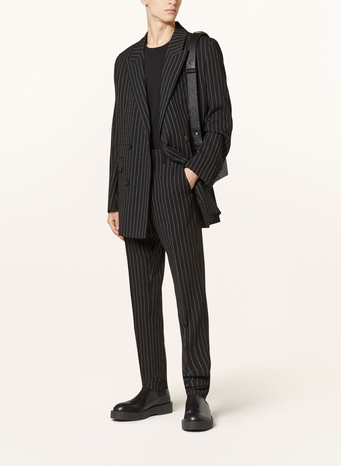 AMI PARIS Anzughose Extra Slim Fit, Farbe: SCHWARZ/ WEISS (Bild 2)