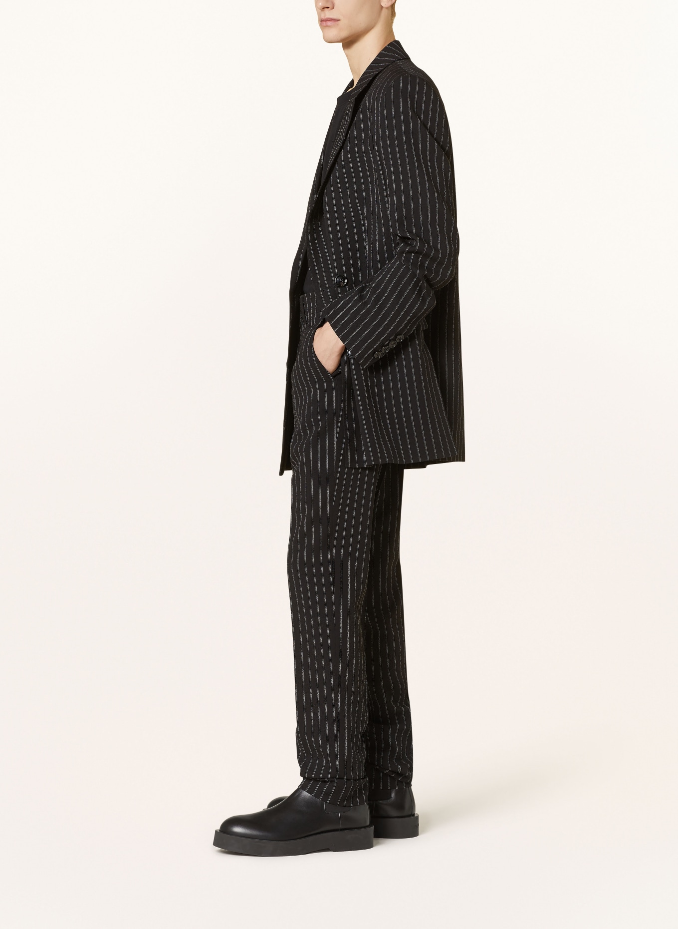 AMI PARIS Suit trousers extra slim fit, Color: BLACK/ WHITE (Image 4)
