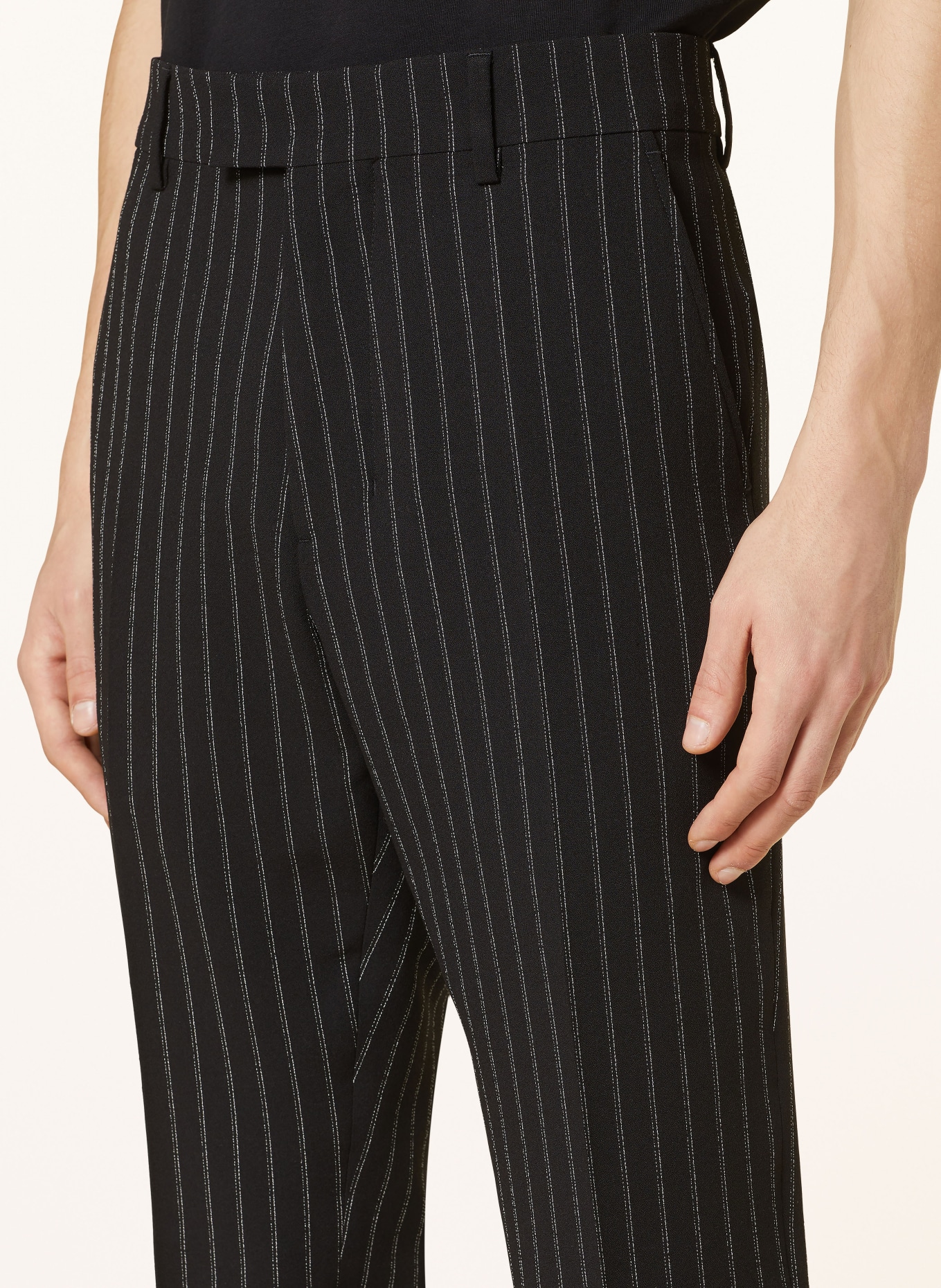 AMI PARIS Anzughose Extra Slim Fit, Farbe: SCHWARZ/ WEISS (Bild 5)